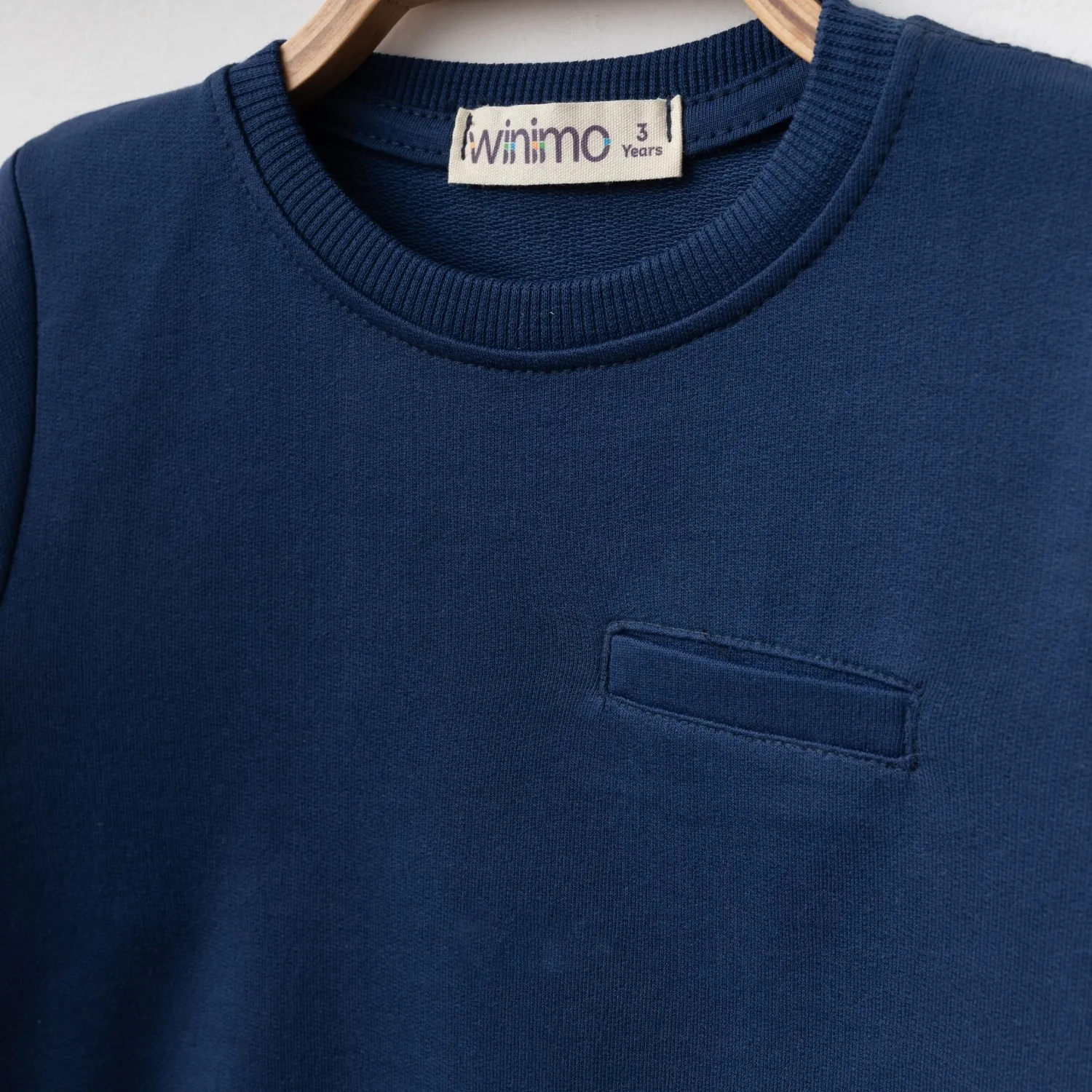 Winimo Sweatshirt Parçalı Basic Lacivert