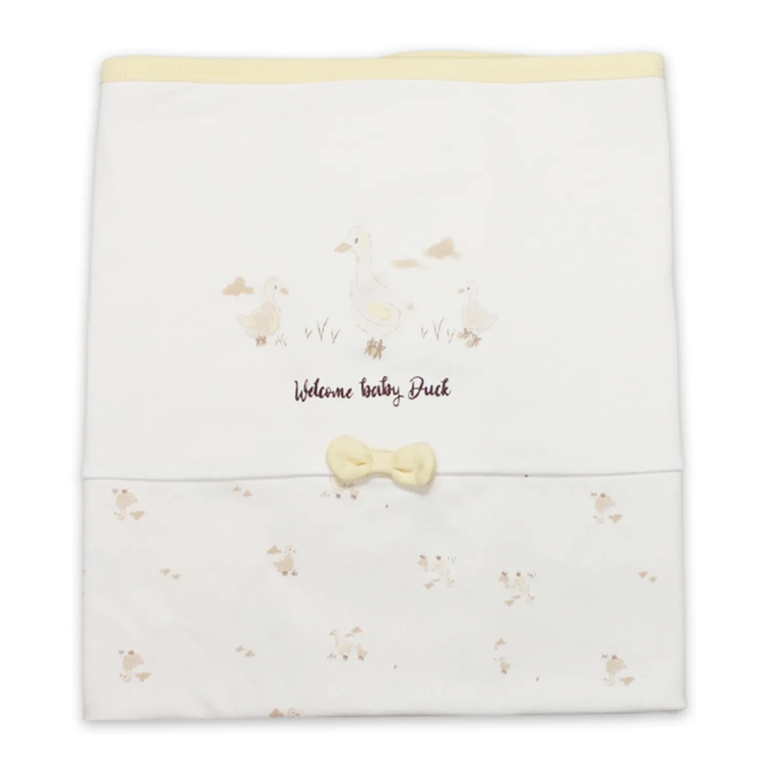 Bistyle Battaniye Penye Welcome Baby Duck Sarı - Ekru