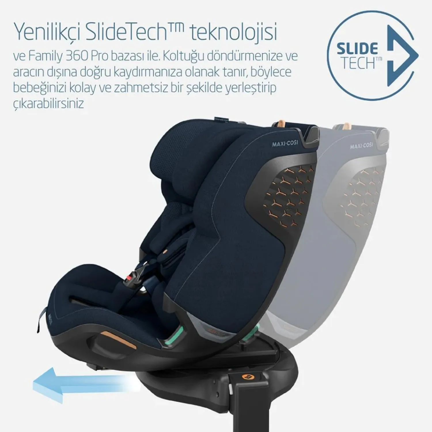 Maxi Cosi Emerald 360 Pro Slidetech Oto Koltuğu 0-36 Kg Authentic Blue