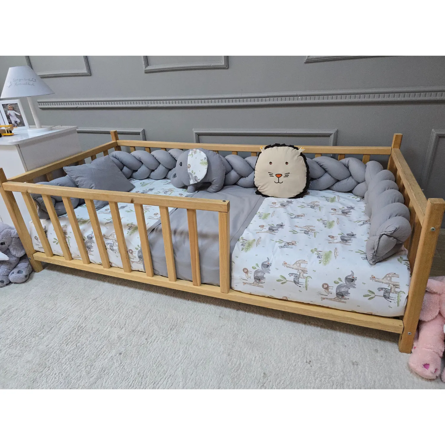 Yuar Baby Motessori Örgü Uyku Seti Gri Amazon
