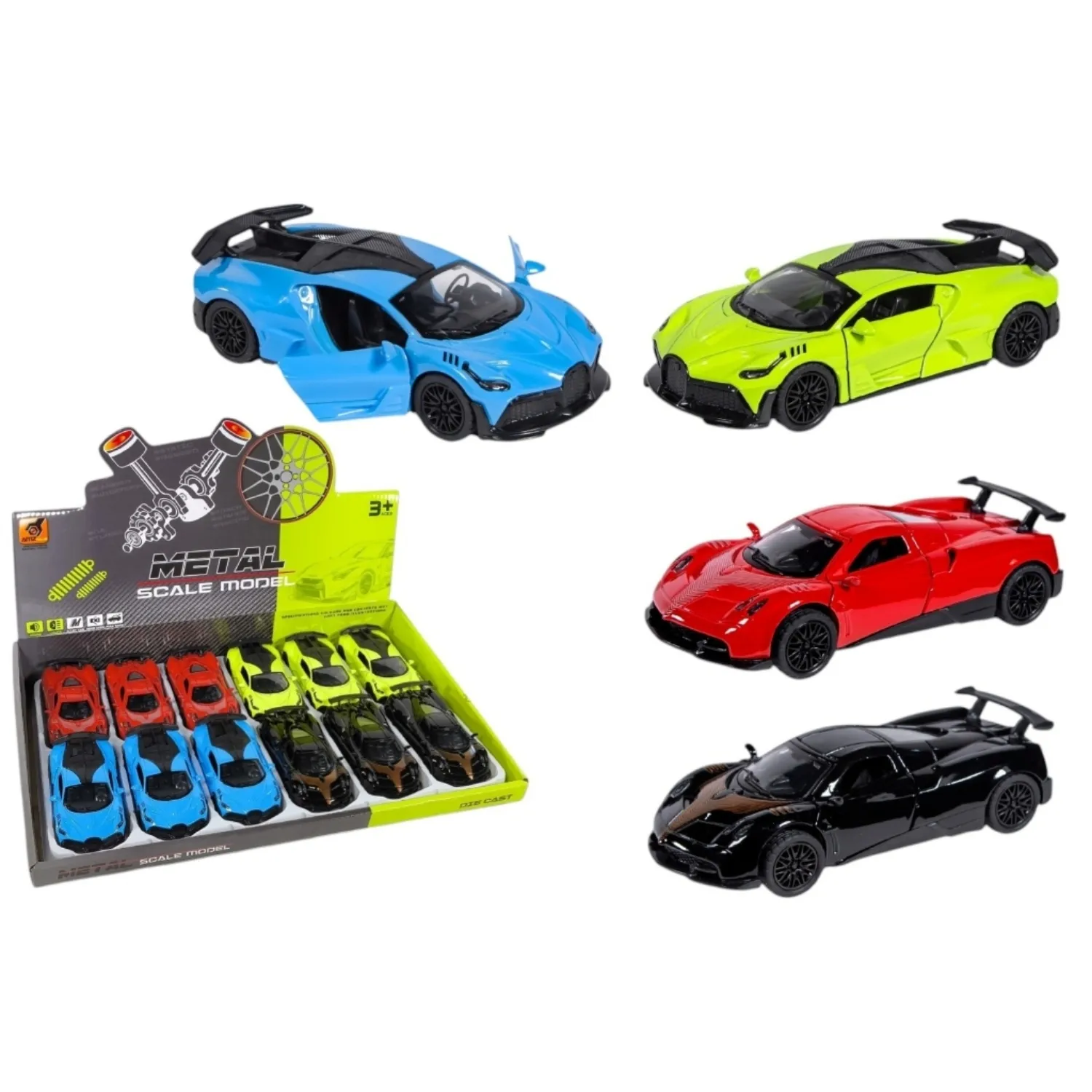Vardem Çek Bırak Metal Araba Bugatti 1:36 