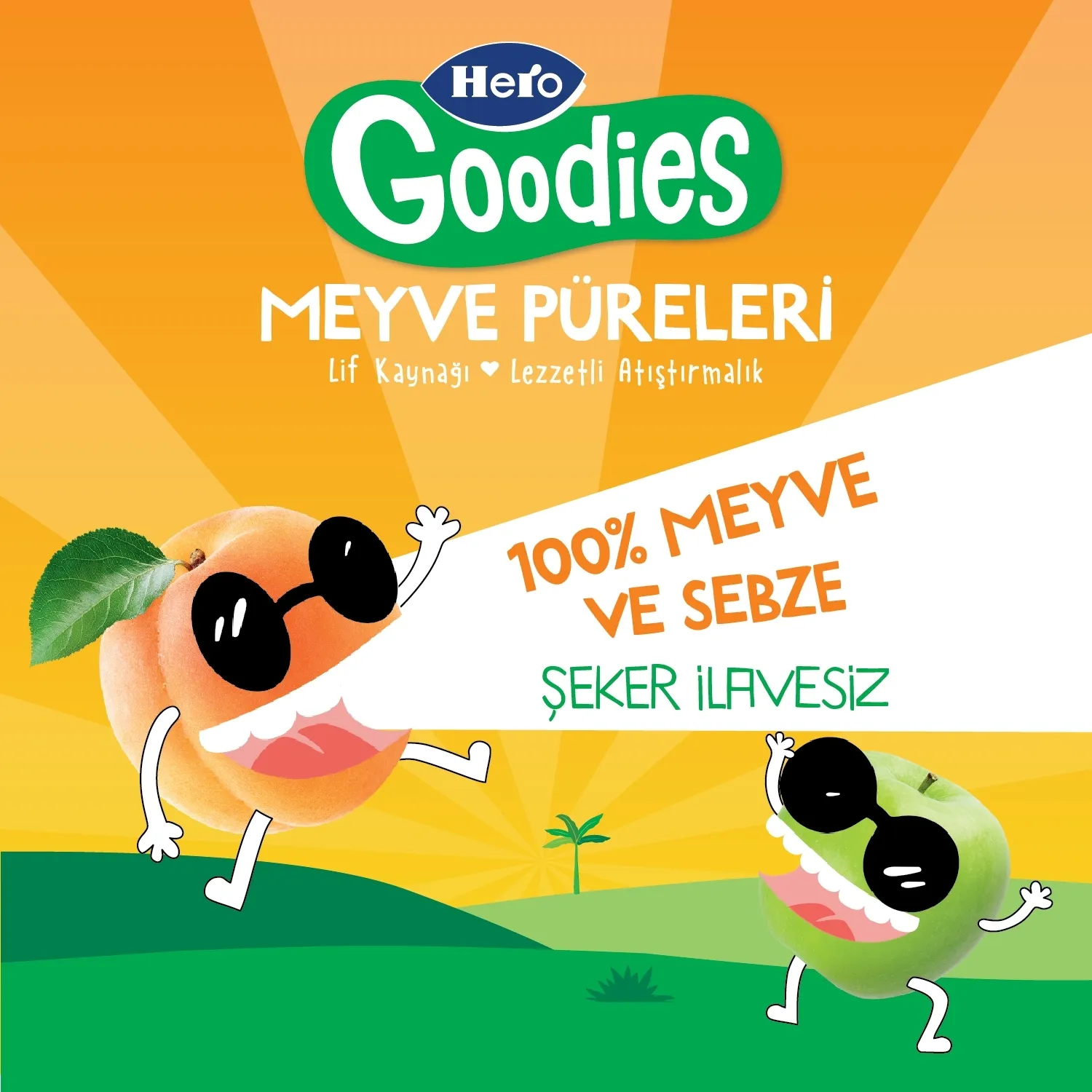 Hero Baby Goodies Kayısı-Elma Meyve Püresi 100 gr