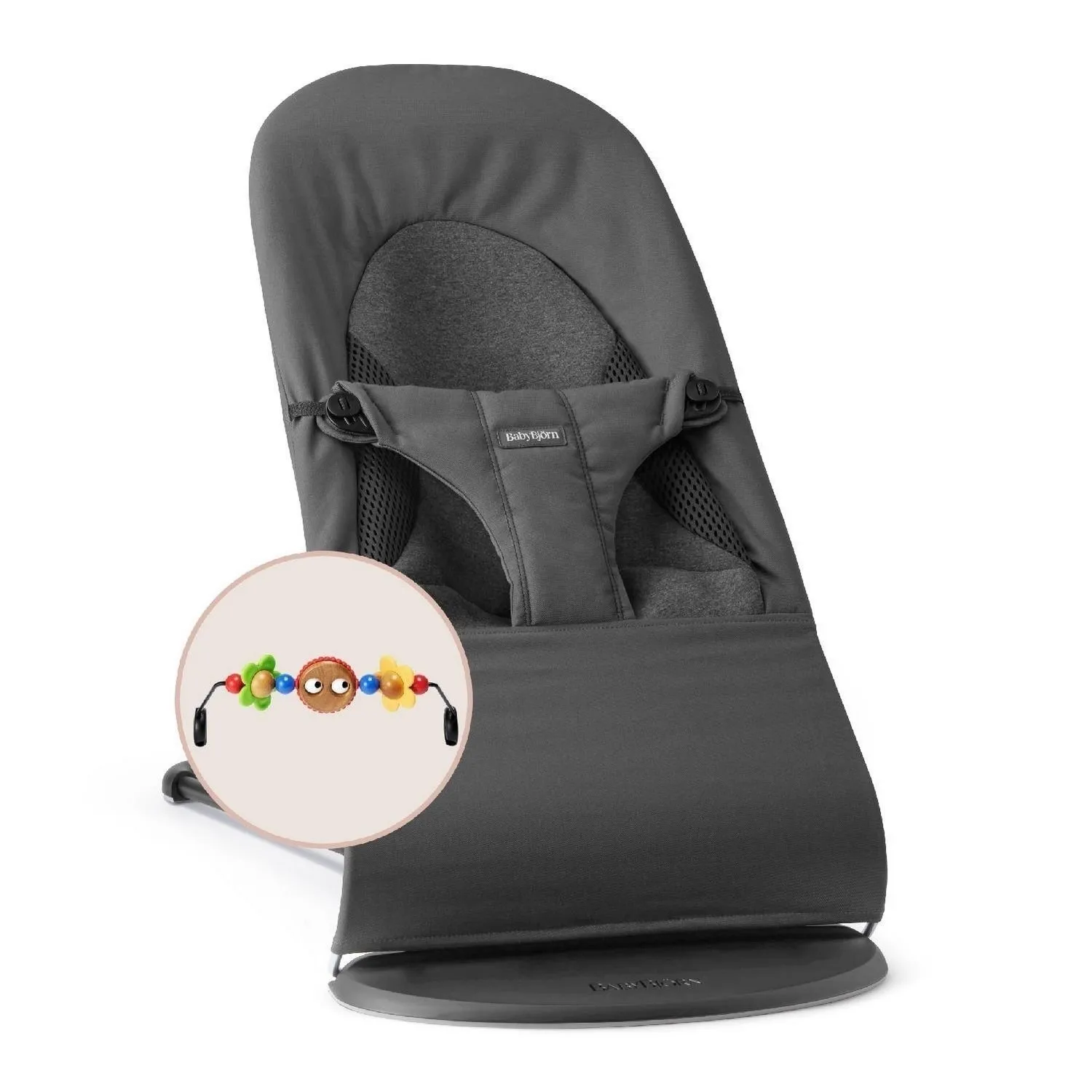 Babybjörn Balance Soft Ana Kucağı Oyuncaklı Woven Jersey Dark Grey