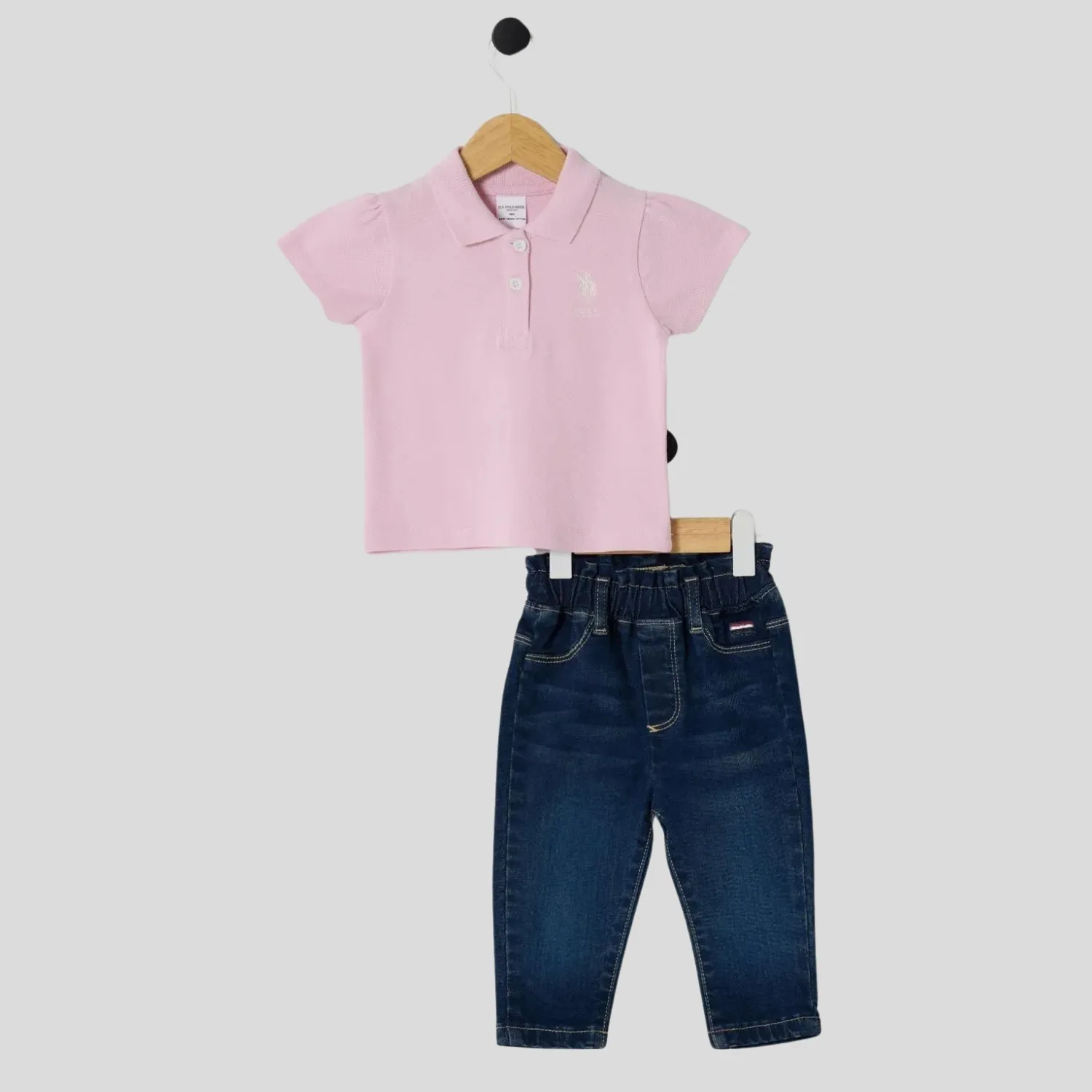 U.S. Polo 2li Takım T-Shirt Toz Pembe