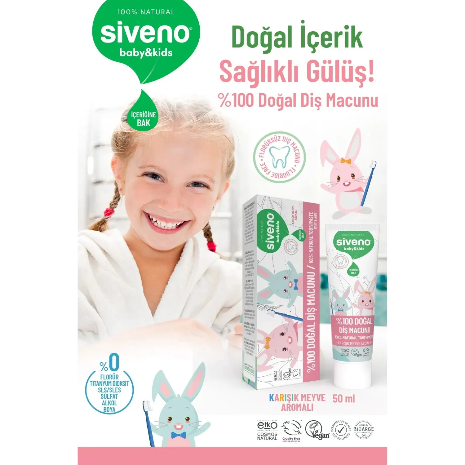 Siveno Doğal Diş Macunu Baby&Kids 50ml 