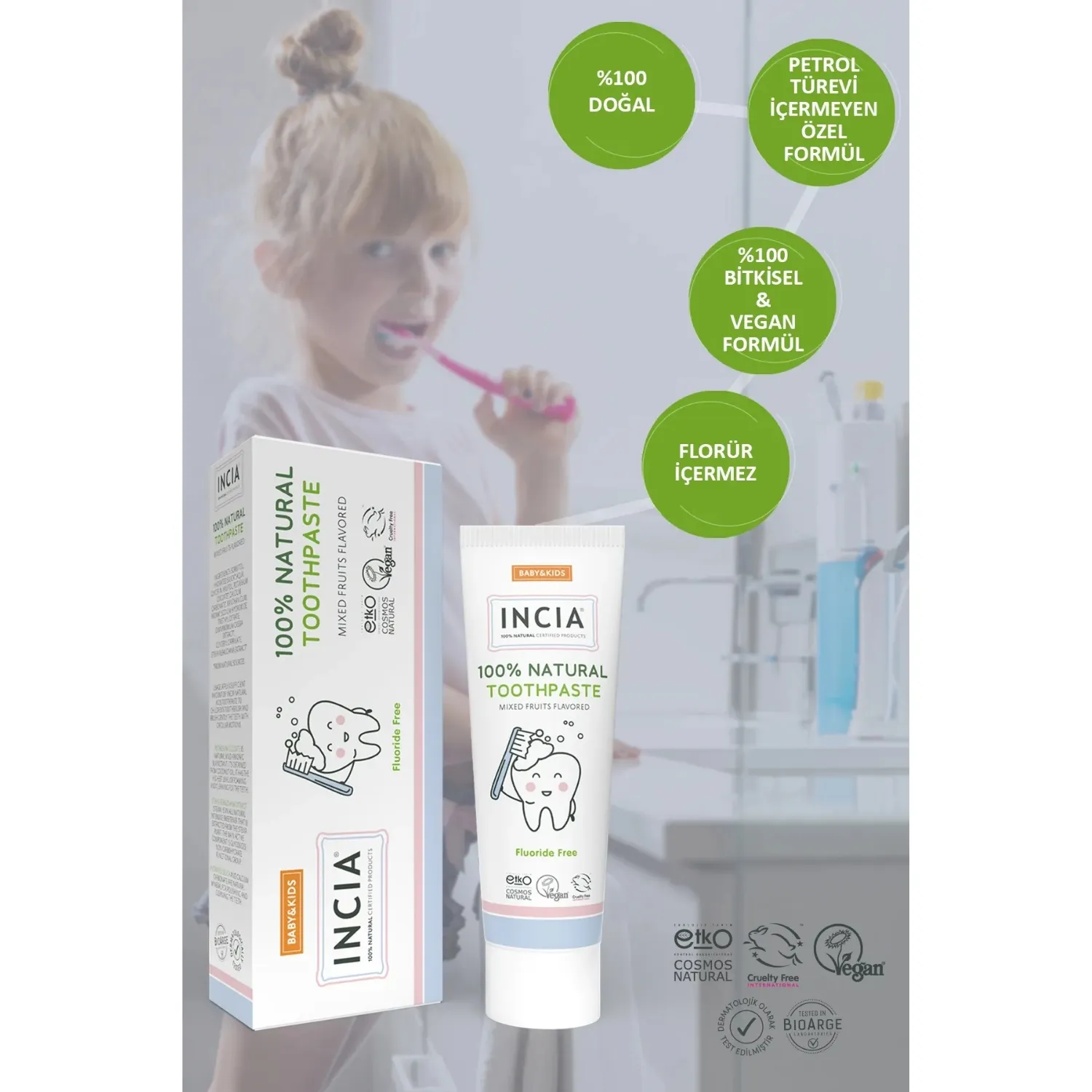 INCIA Çocuk Diş Macunu 50 ml