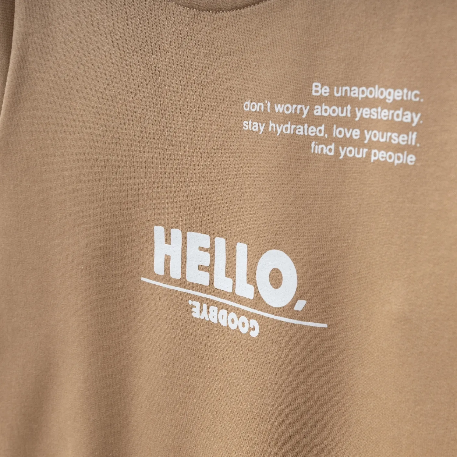Bebolly 2li Takım Hello Baskılı Sütlü Kahve