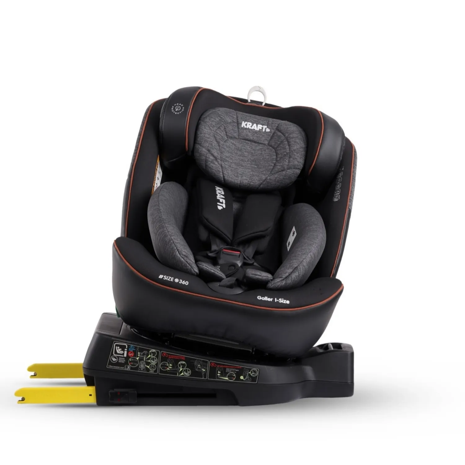 Kraft Galler I-Size Oto Koltuğu 0-36 Kg Koyu Gri