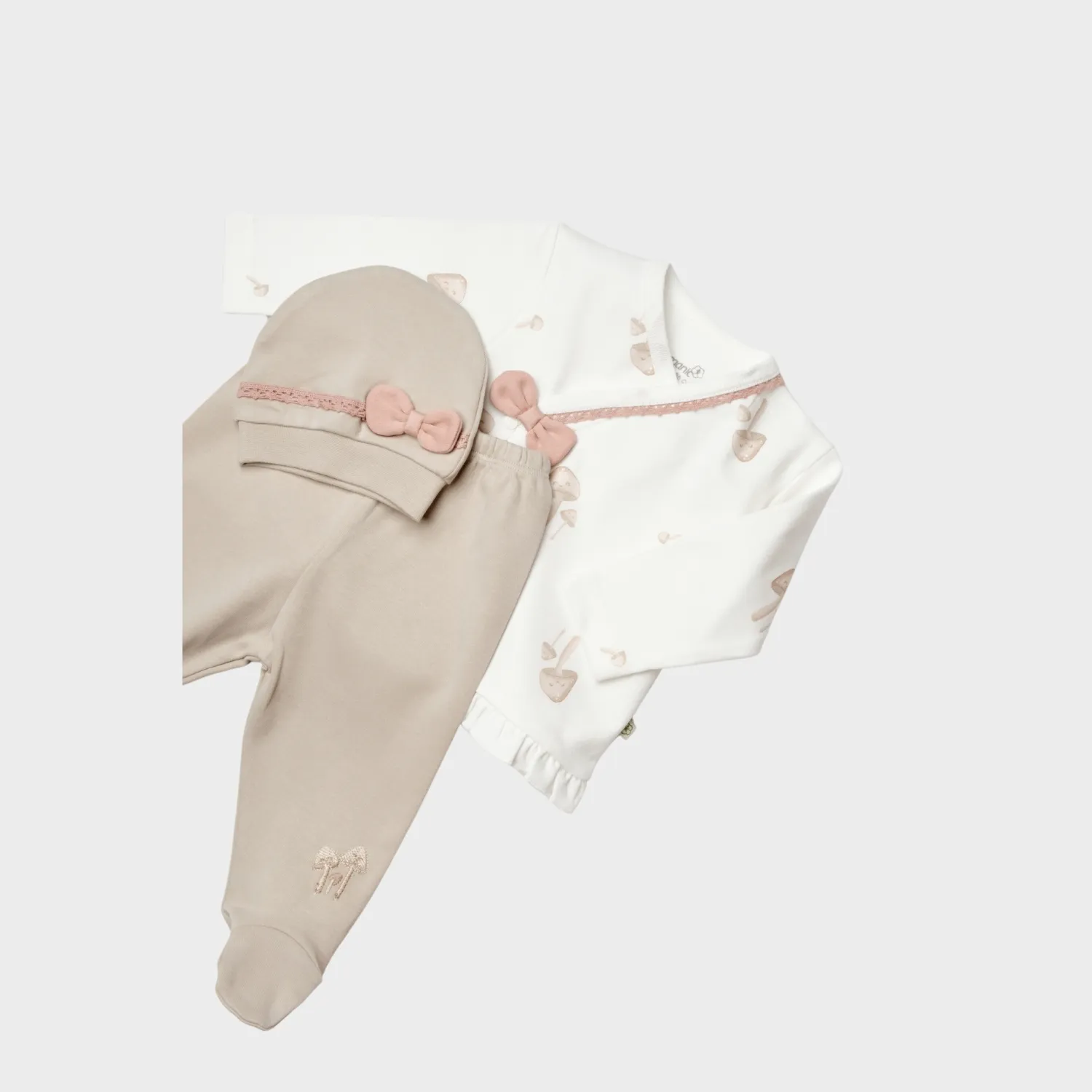 Bibaby Organik Boxer 3lü Sweet Lady Baby Açık Bej