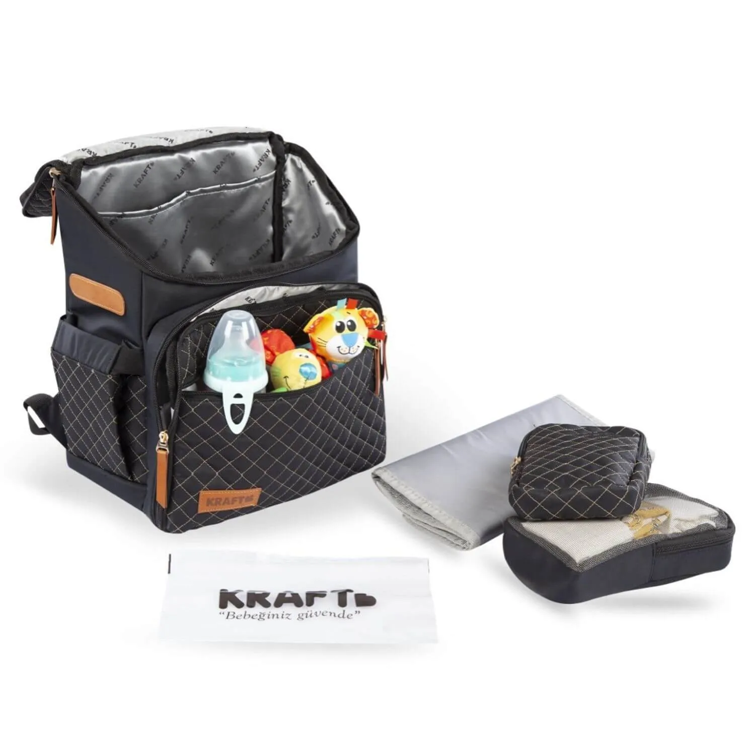Kraft Diamond Anne Bebek Bakım Çantası Gri