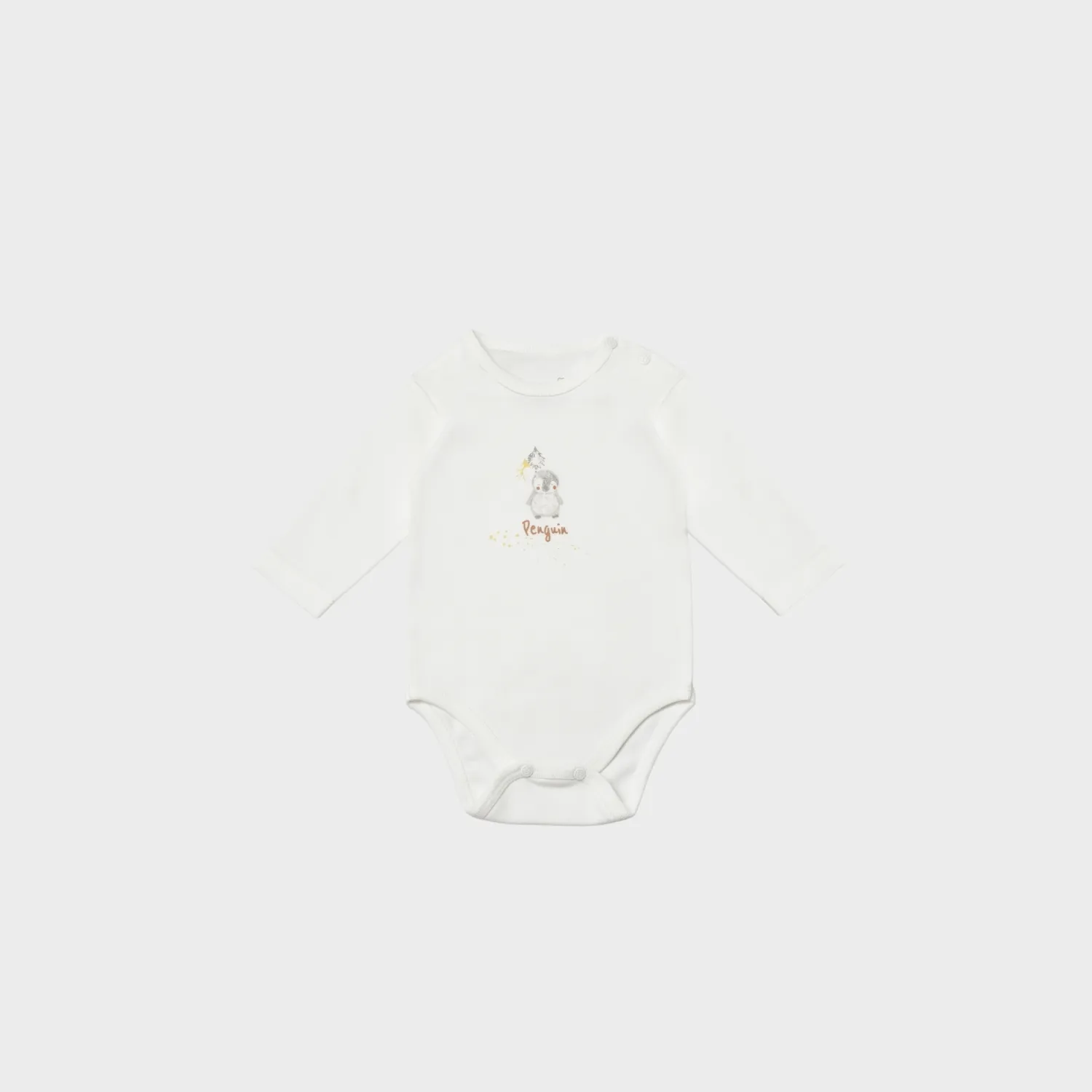 Bibaby Organik Hastane Çıkışı 4lü Tulumlu Penguin Club Ekru - Gri