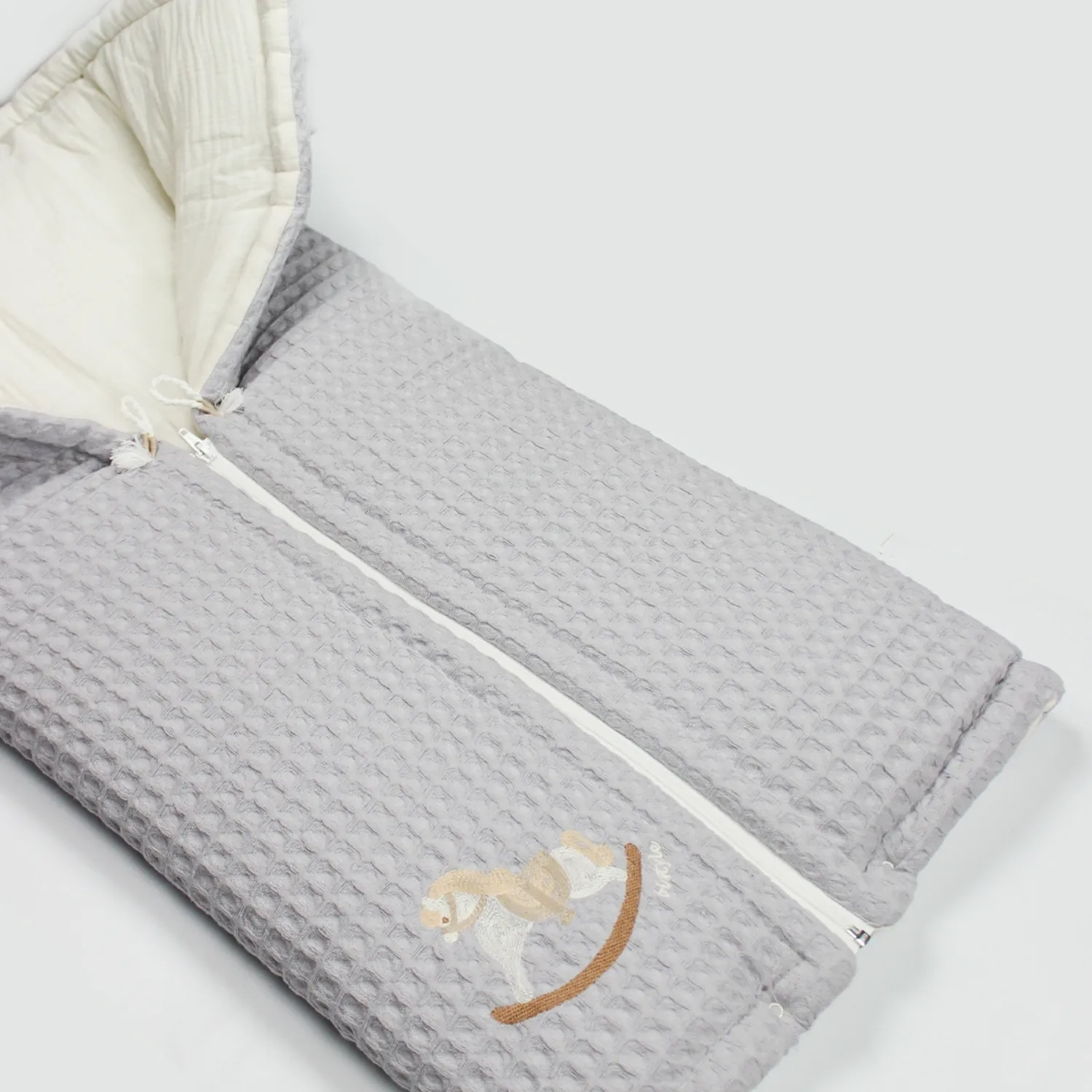 Bistyle Battaniye Pike Fermuarlı Natural Life Boy Gri