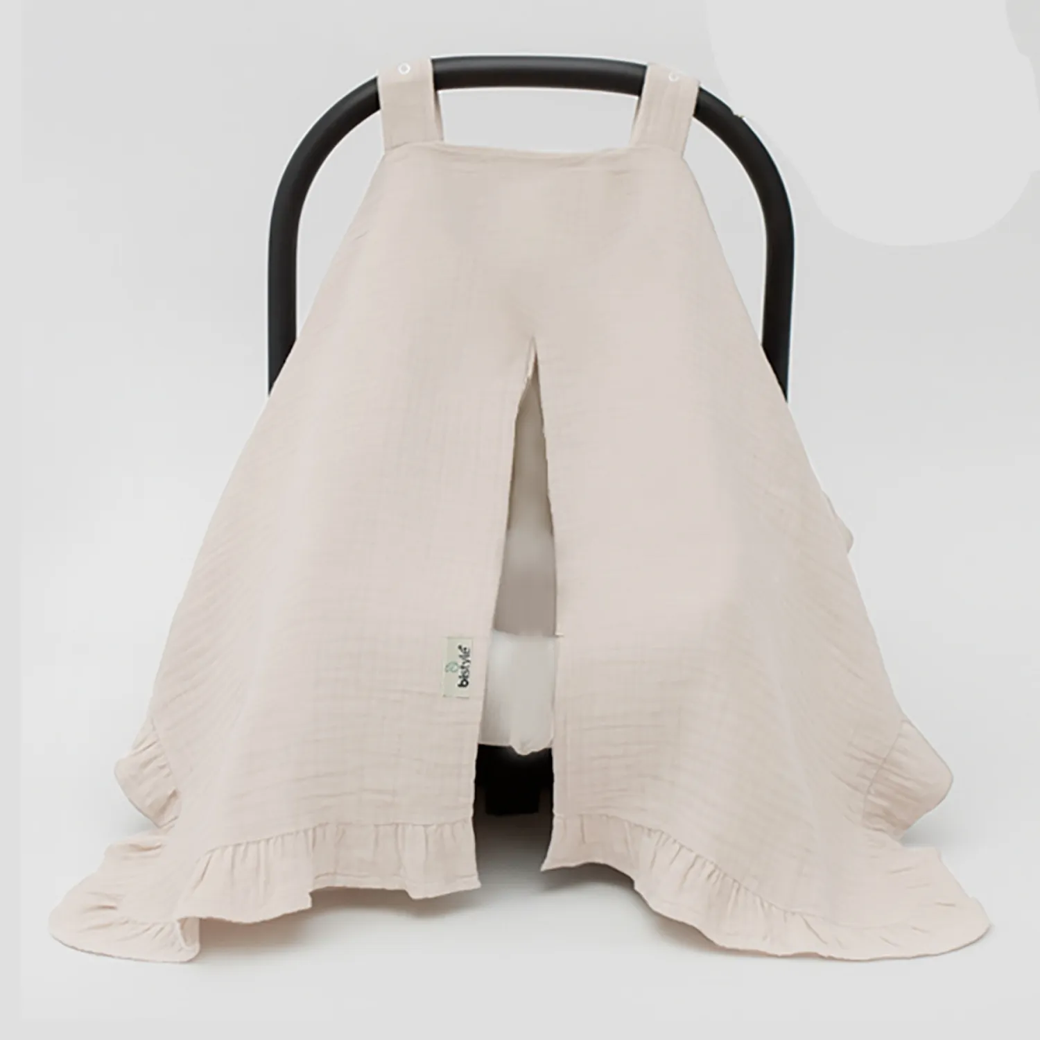 Bistyle Müslin Puset Yüz Örtüsü Fırfırlı Taş Bistyle Müslin Puset Yüz Örtüsü Fırfırlı Taş