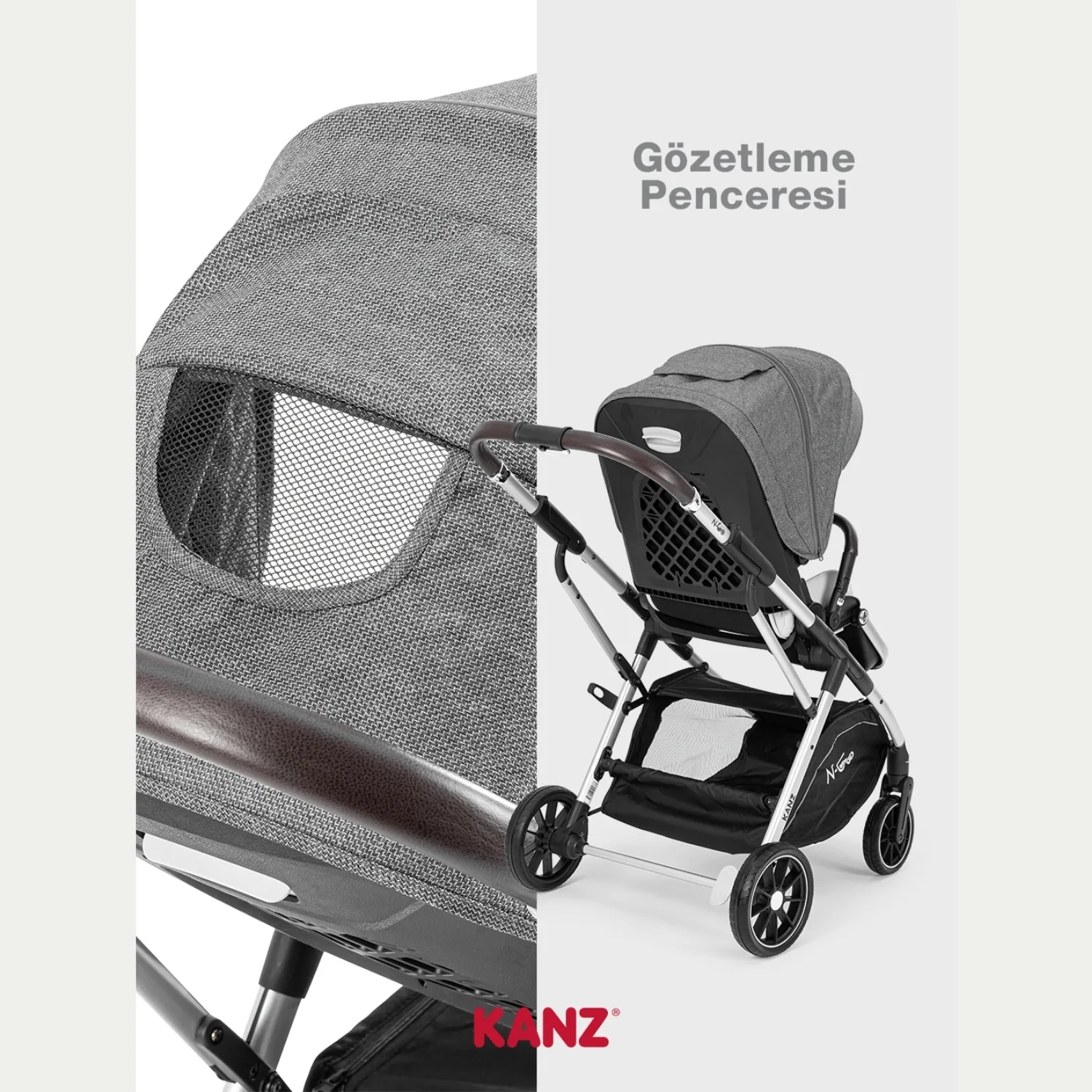 Kanz N-Go Travel Sistem Bebek Arabası Gri
