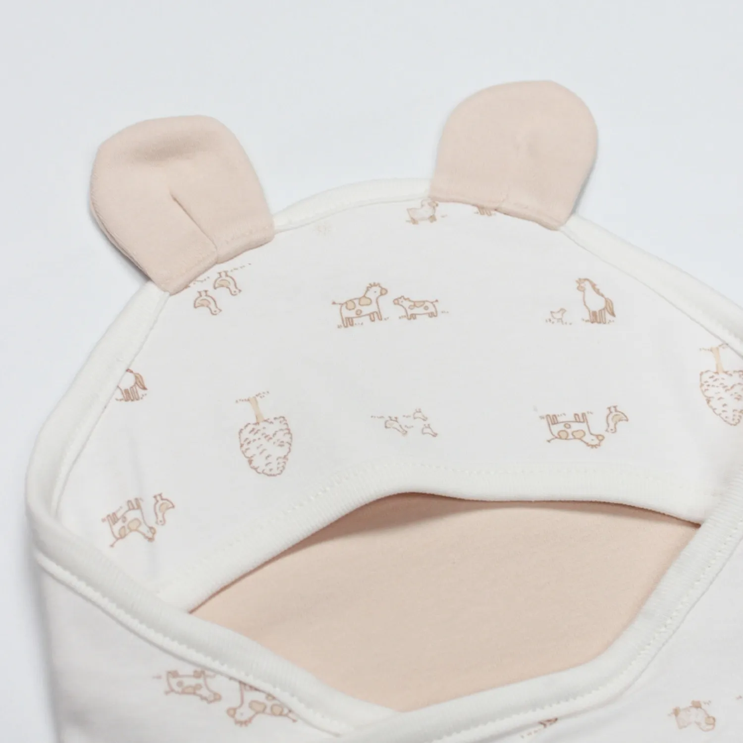 Bistyle Bel Destekli Kundak Curly Lamb Bej - Mavi - Ekru