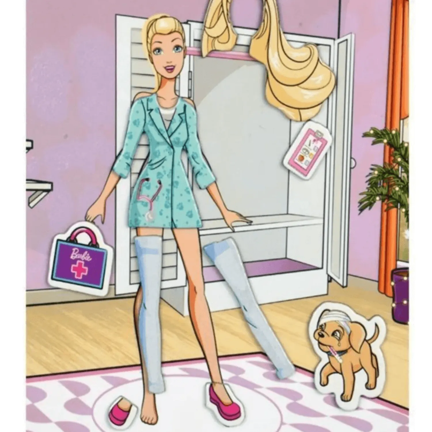 Barbie Magnet Kariyer Bebeği Kıyafet