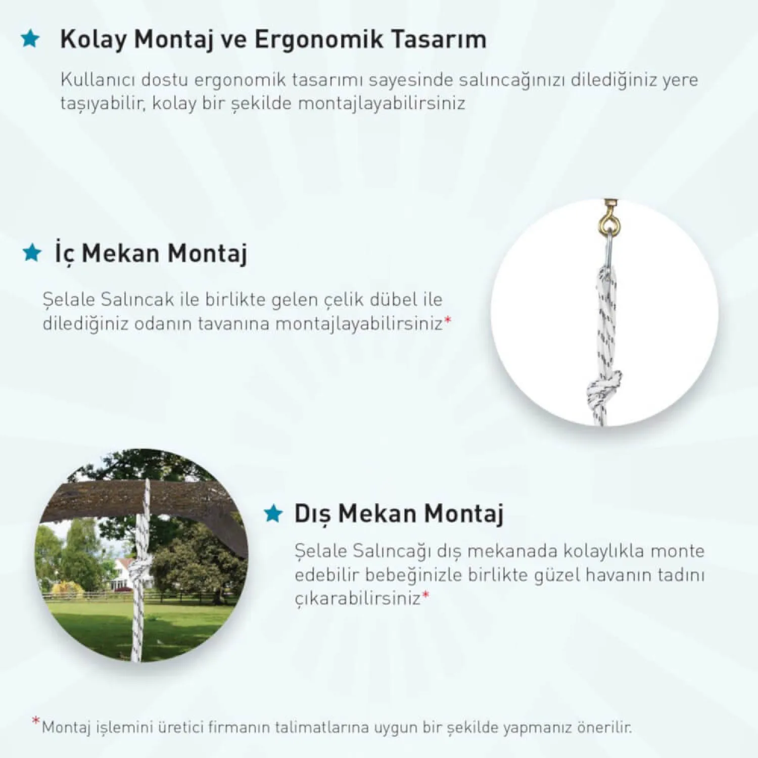 Holmen Şelale Salıncak Gri