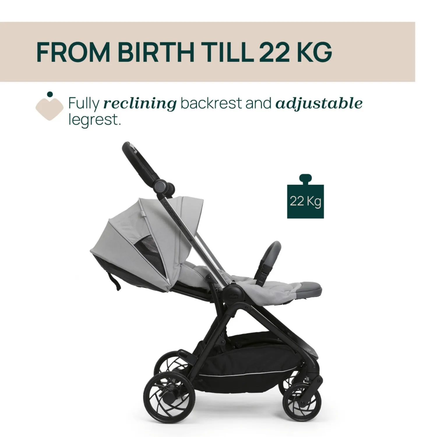 Chicco One4Ever Lounge Bebek Arabası Sparkle Grey