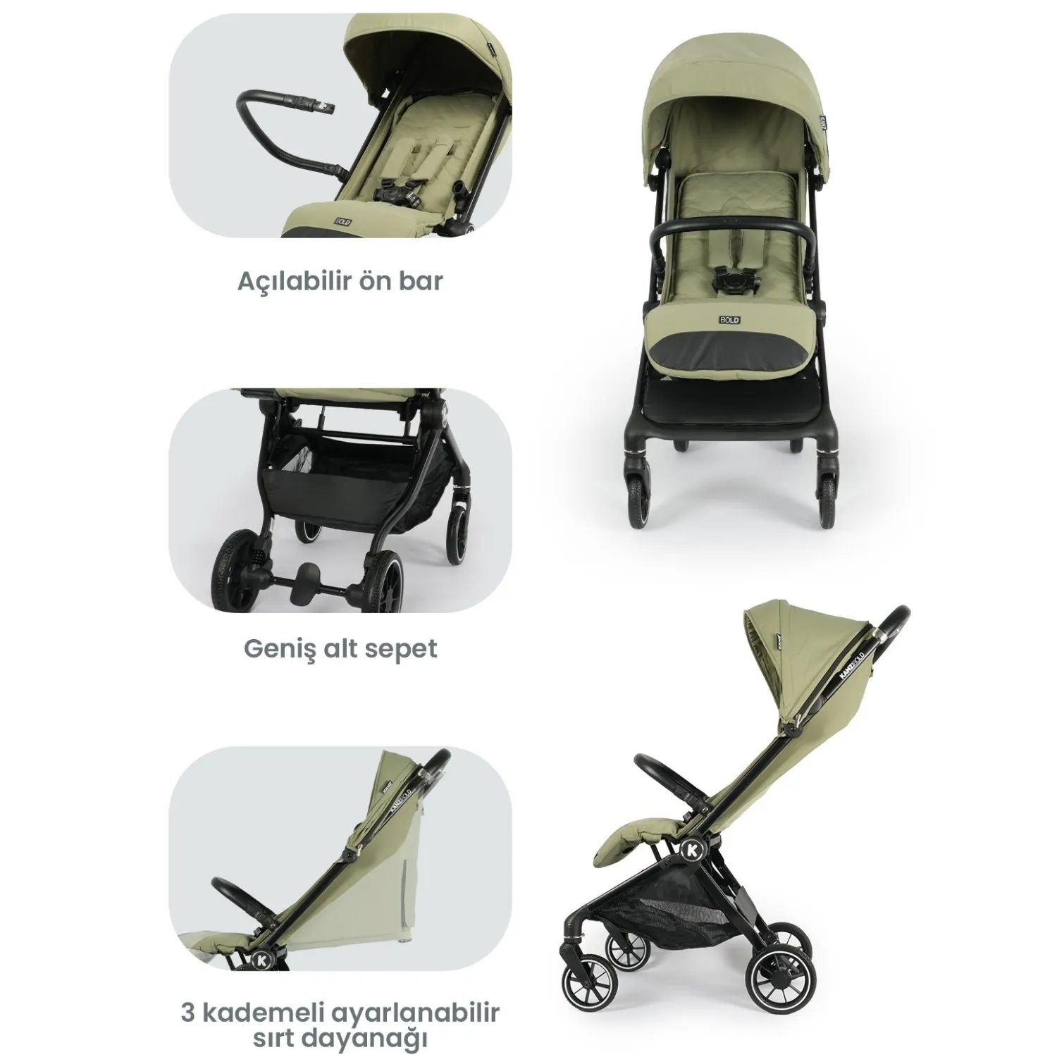 Kanz Bold Bebek Arabası Forest Green