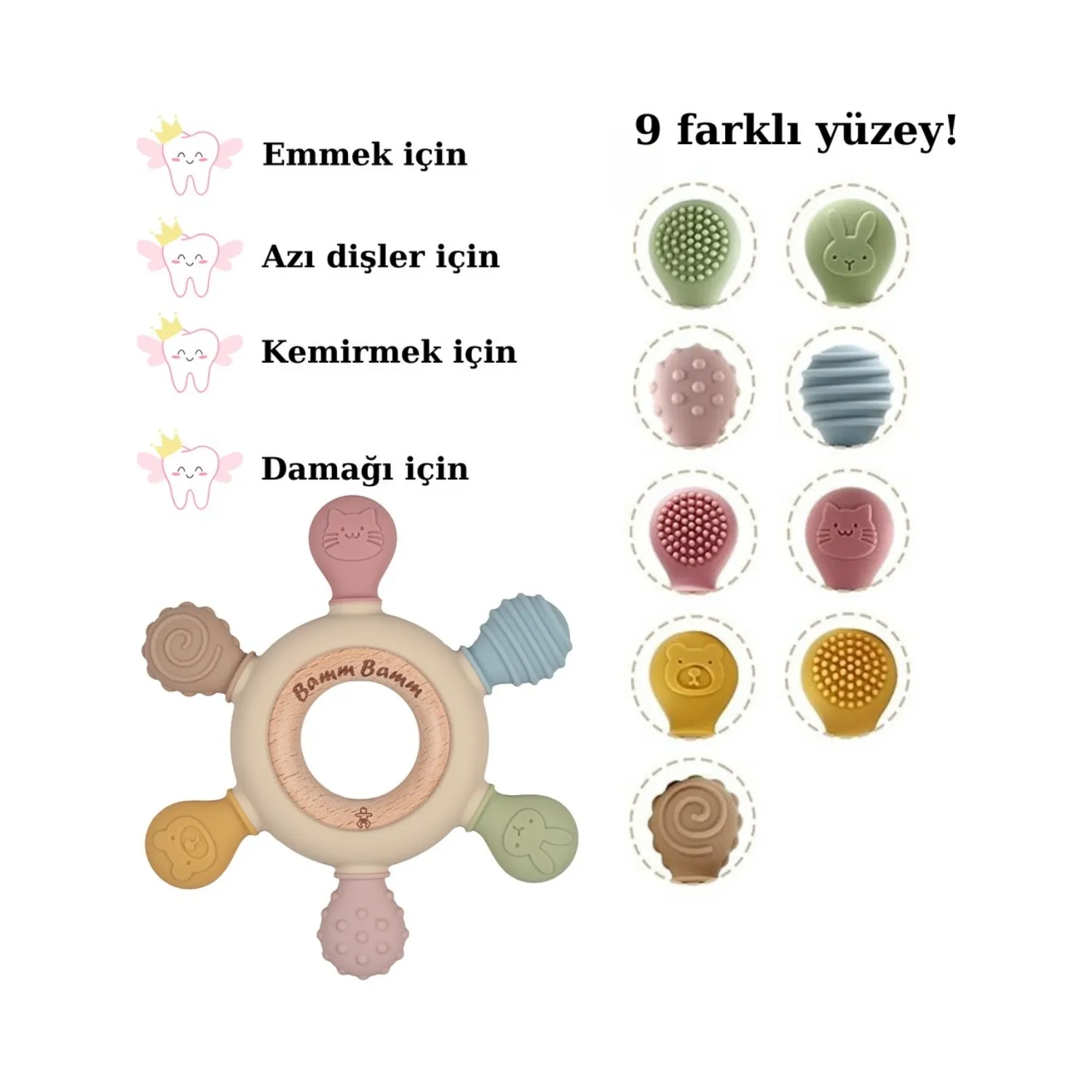 Silikon Bebek Diş Kaşıyıcı