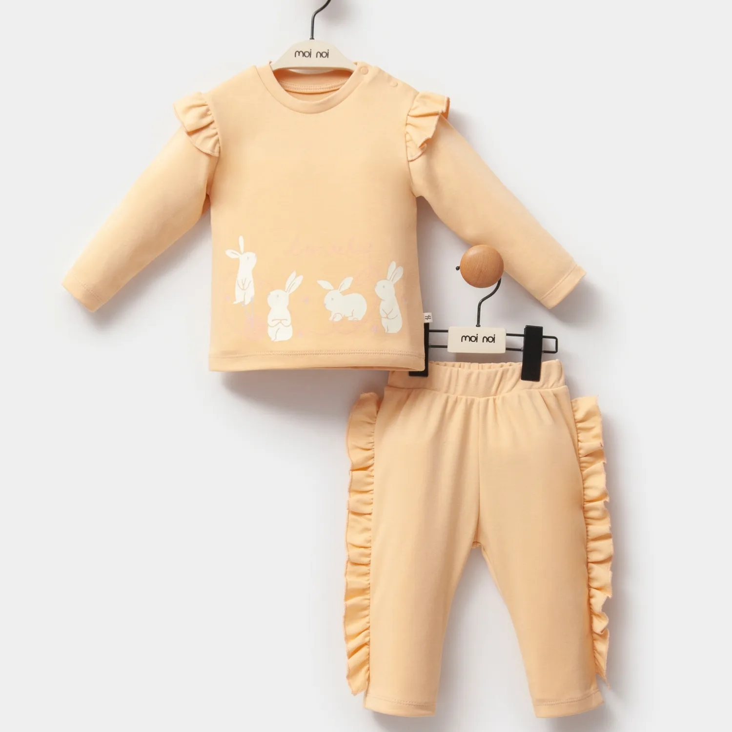 Moi Noi 2li Takım Fırfırlı Sonbahar Somon