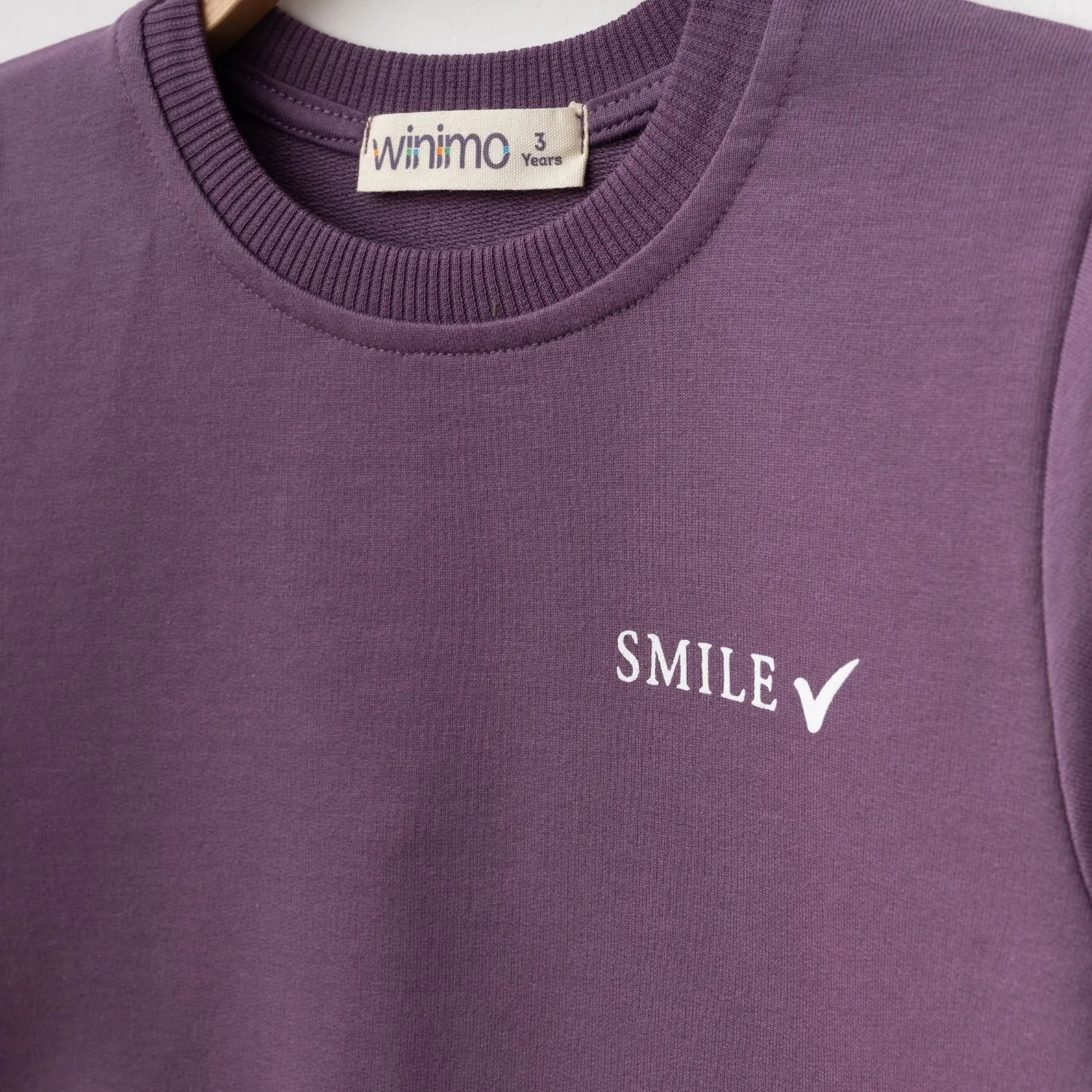 Winimo 2li Takım Smile Smile Baskılı Mor