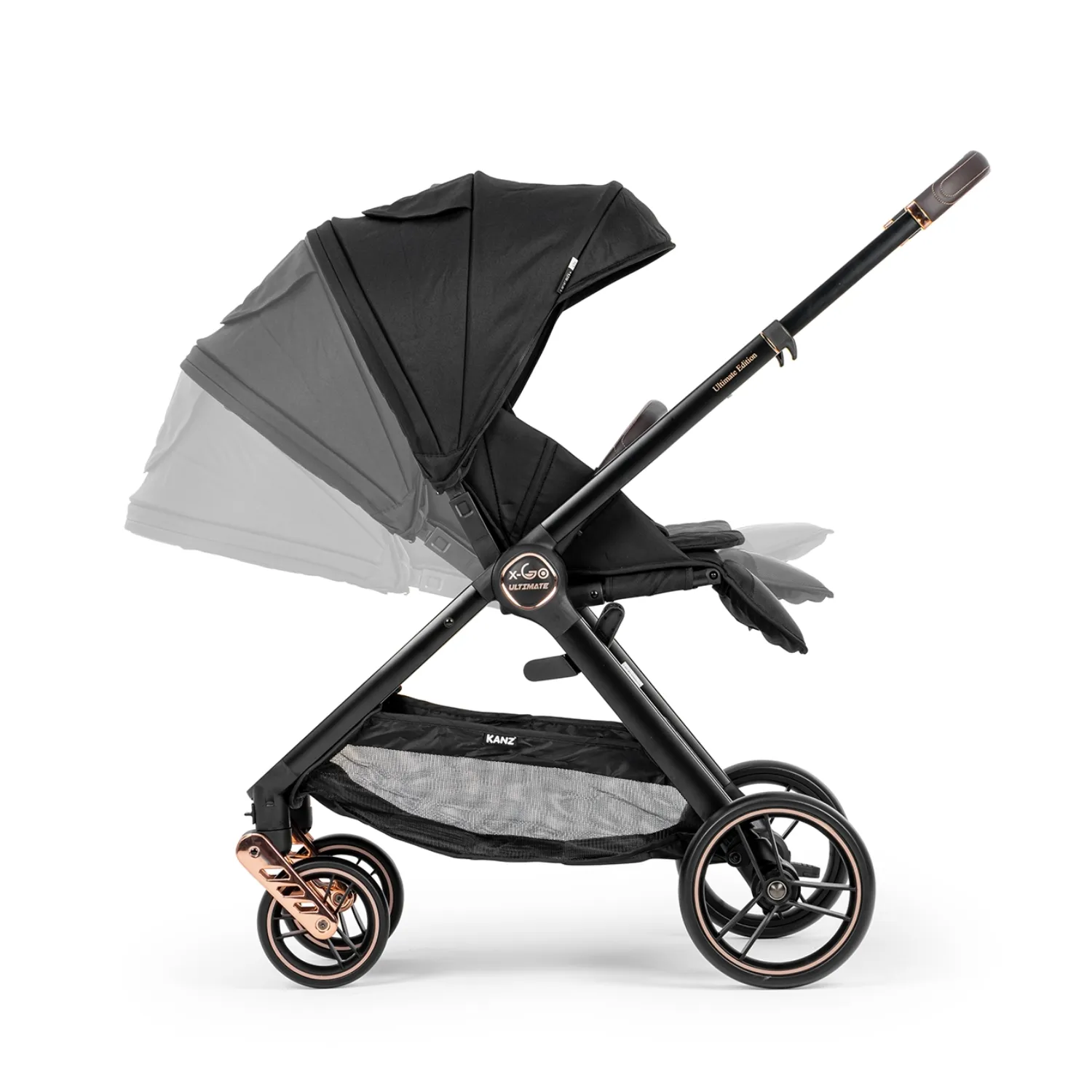 Kanz X-Go Ultimate Travel Sistem Bebek Arabası Rose Gold Siyah