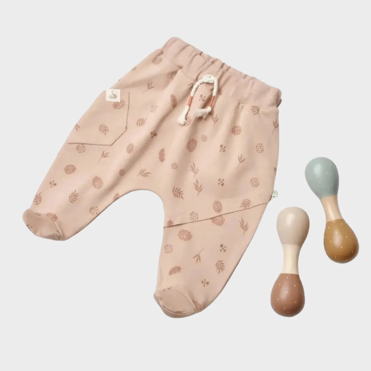 Bibaby Organik Pantolon Patikli Love Our Earth Mocha