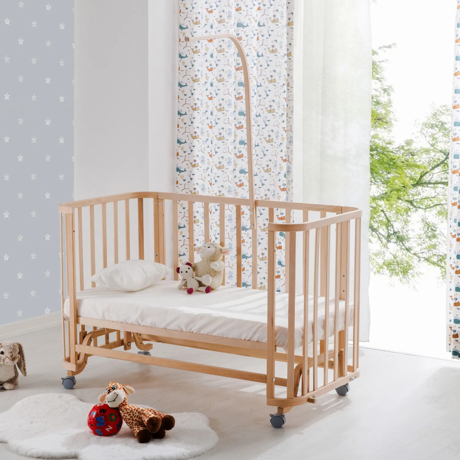 Babywho Oval Beşik Uyku Setli  60x120