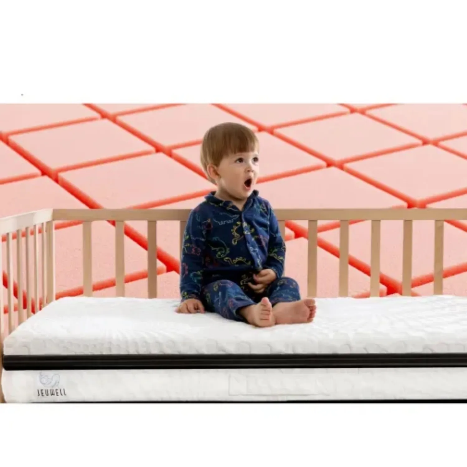 Jeuwell 3D Alezli Sünger Yatak 70x110 Cm