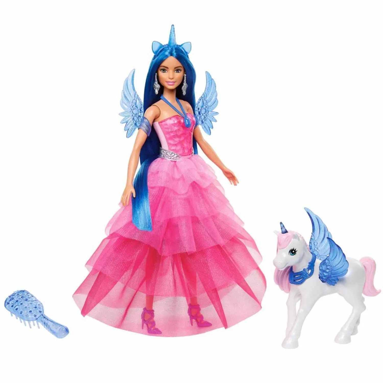 Barbie Mavi Saçlı Prenses Bebek 