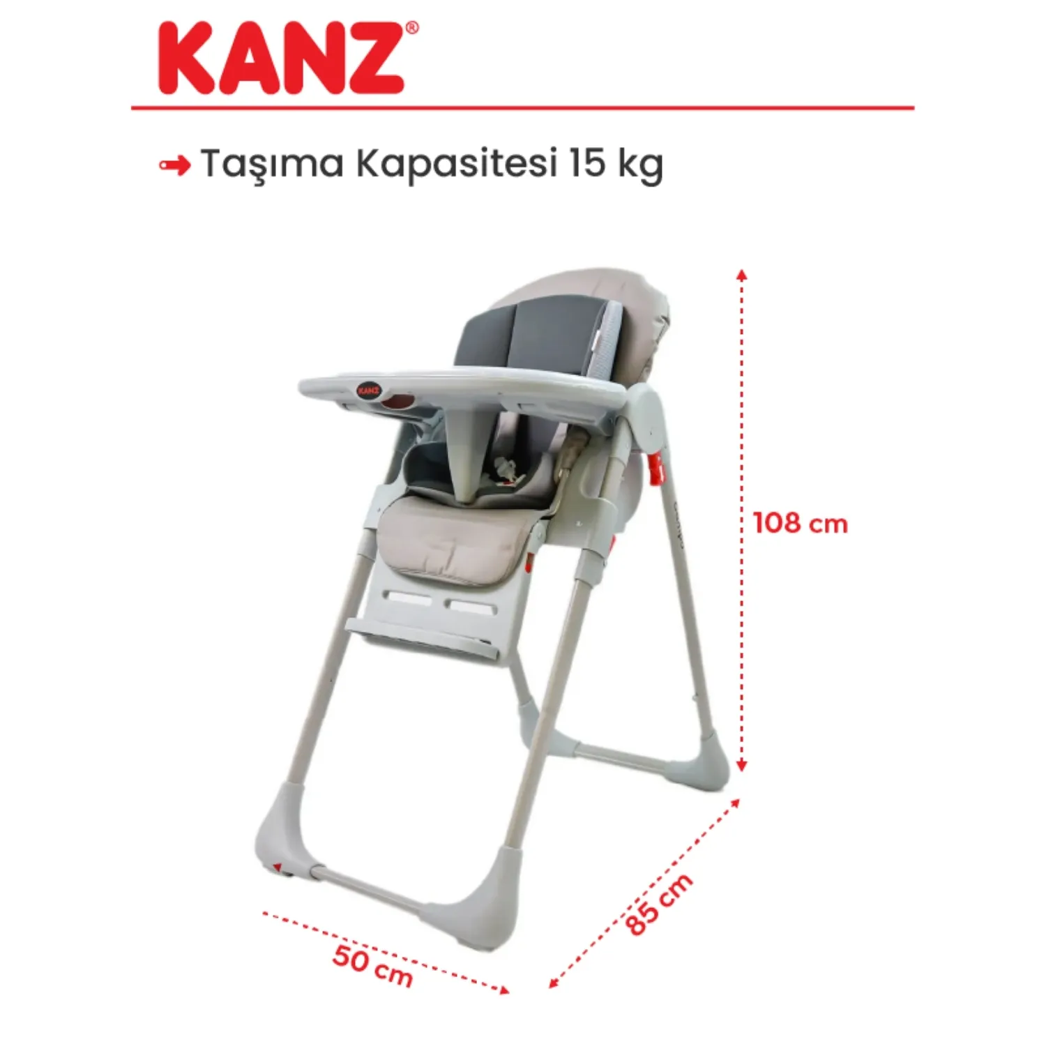 Kanz Campo Mama Sandalyesi Grey