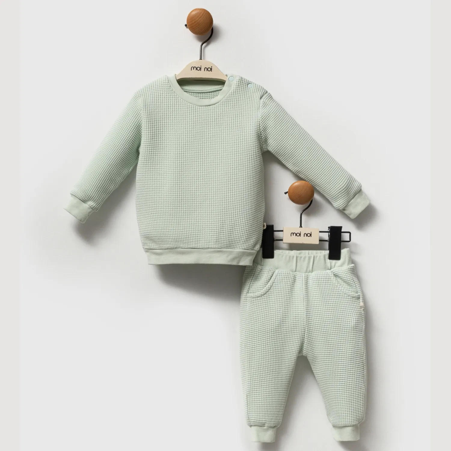 Moi Noi 2li Takım Waffle Mint