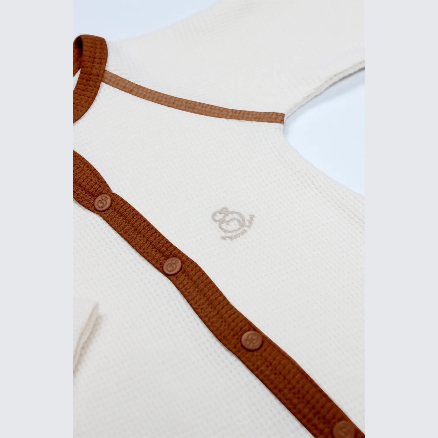 Bistyle Organik Tulum Waffle Natural Style Çikolata - Krem