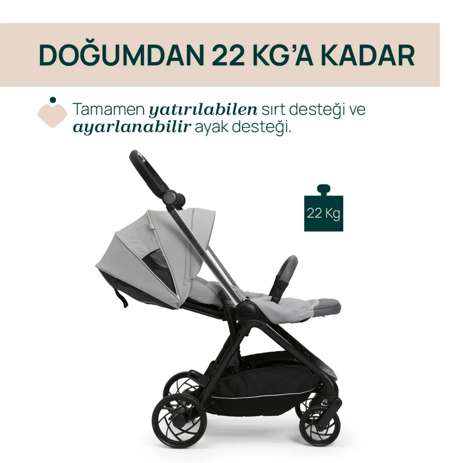 Chicco One4Ever Lounge Travel Sistem Bebek Arabası Sparkle Grey
