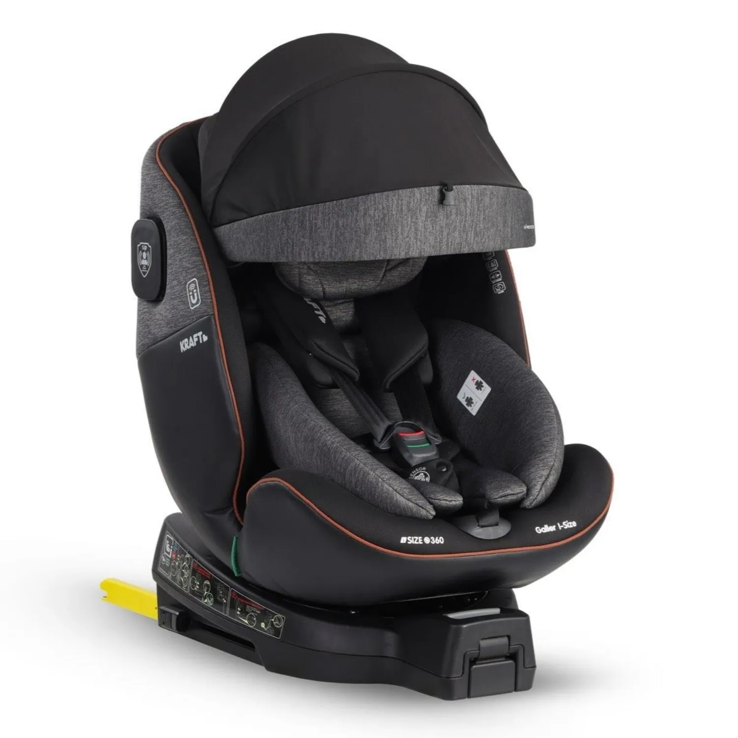 Kraft Galler I-Size Oto Koltuğu 0-36 Kg Koyu Gri