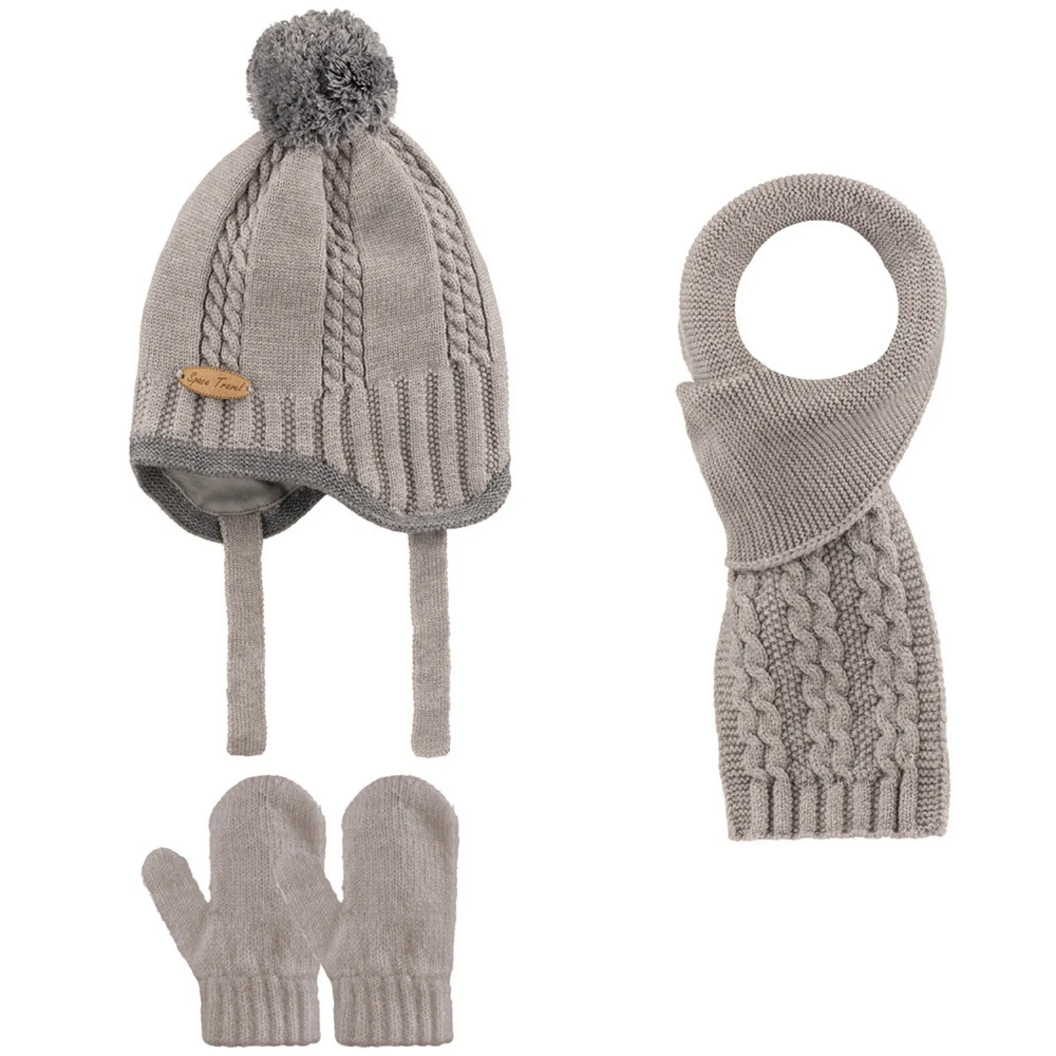 Kitti Eldiven Atkı Bere Takım 0-18 Ay Gri Asortili