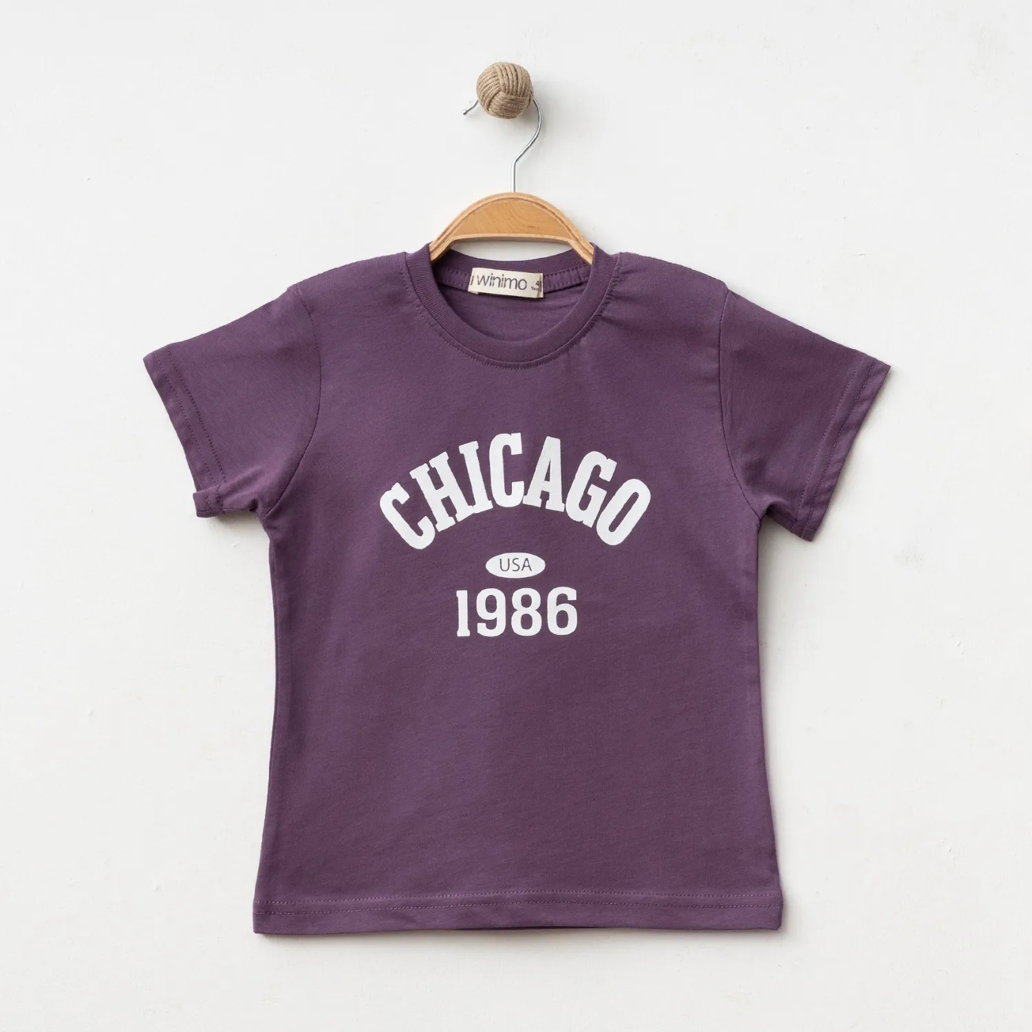 Winimo T-Shirt Chicago Baskılı Mor