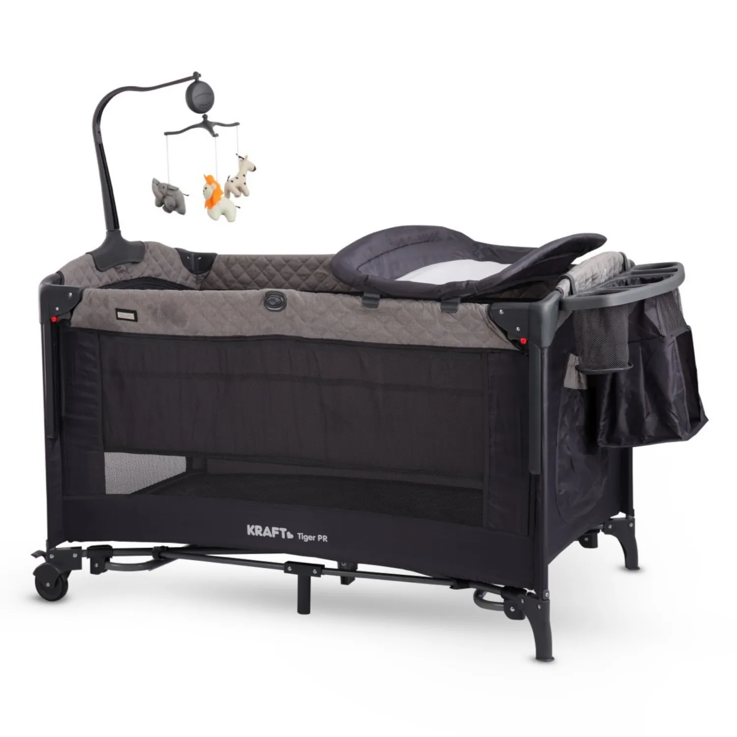 Kraft Tiger Anne Yanı Oyun Parkı 70x120 cm Light Grey