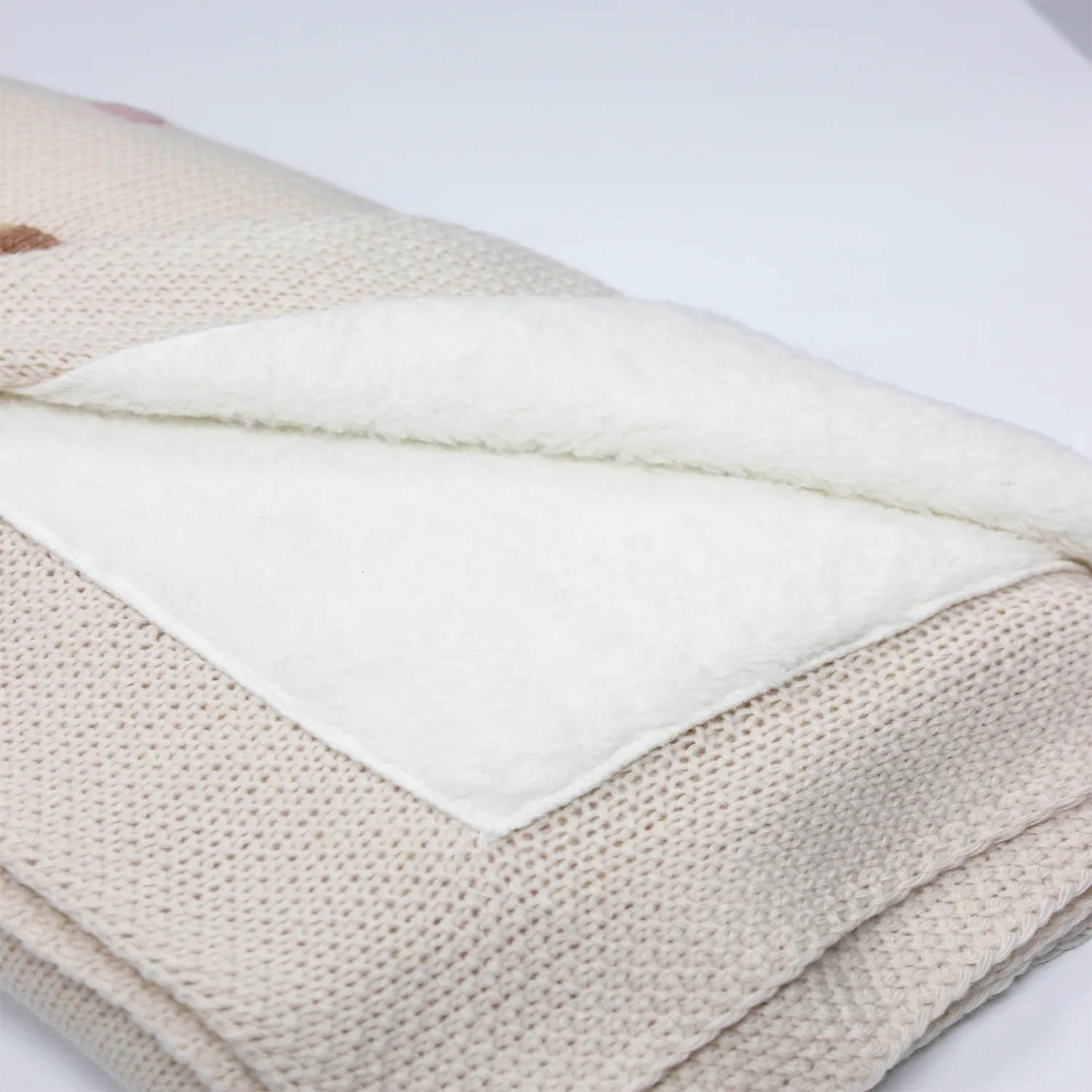 Bistyle Battaniye Welsoft Triko With Point 80x95cm Taş - Pudra