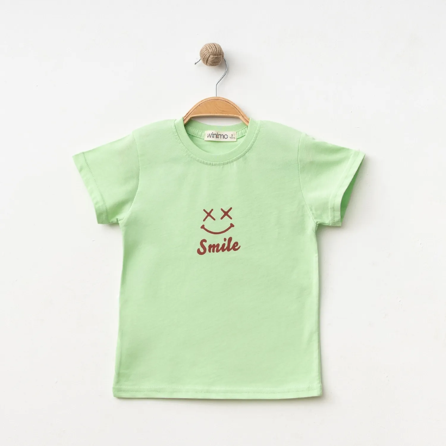 Winimo T-Shirt Smile Baskılı Fıstık Yeşili