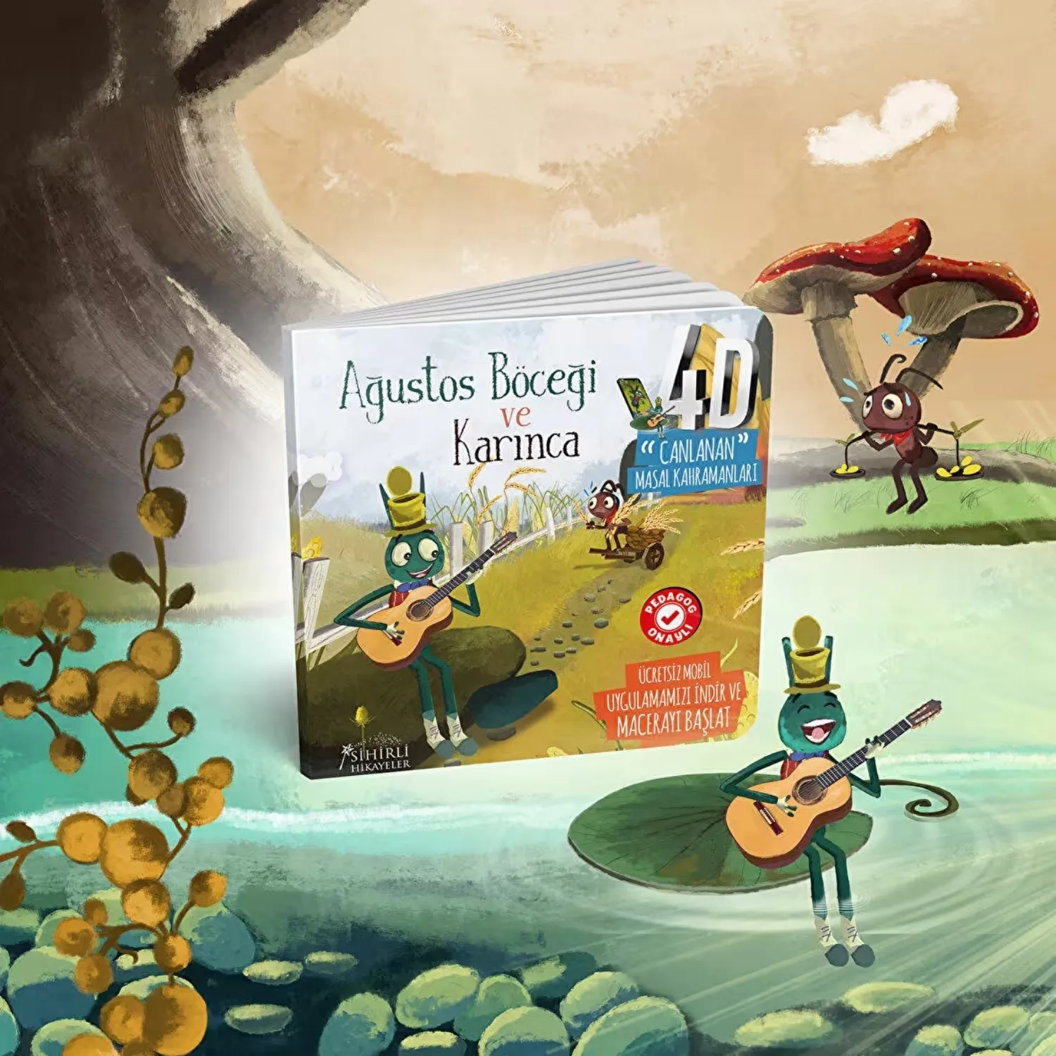 Bee Smart Agustos Böcegi Ve Karınca Çocuk Kitabı