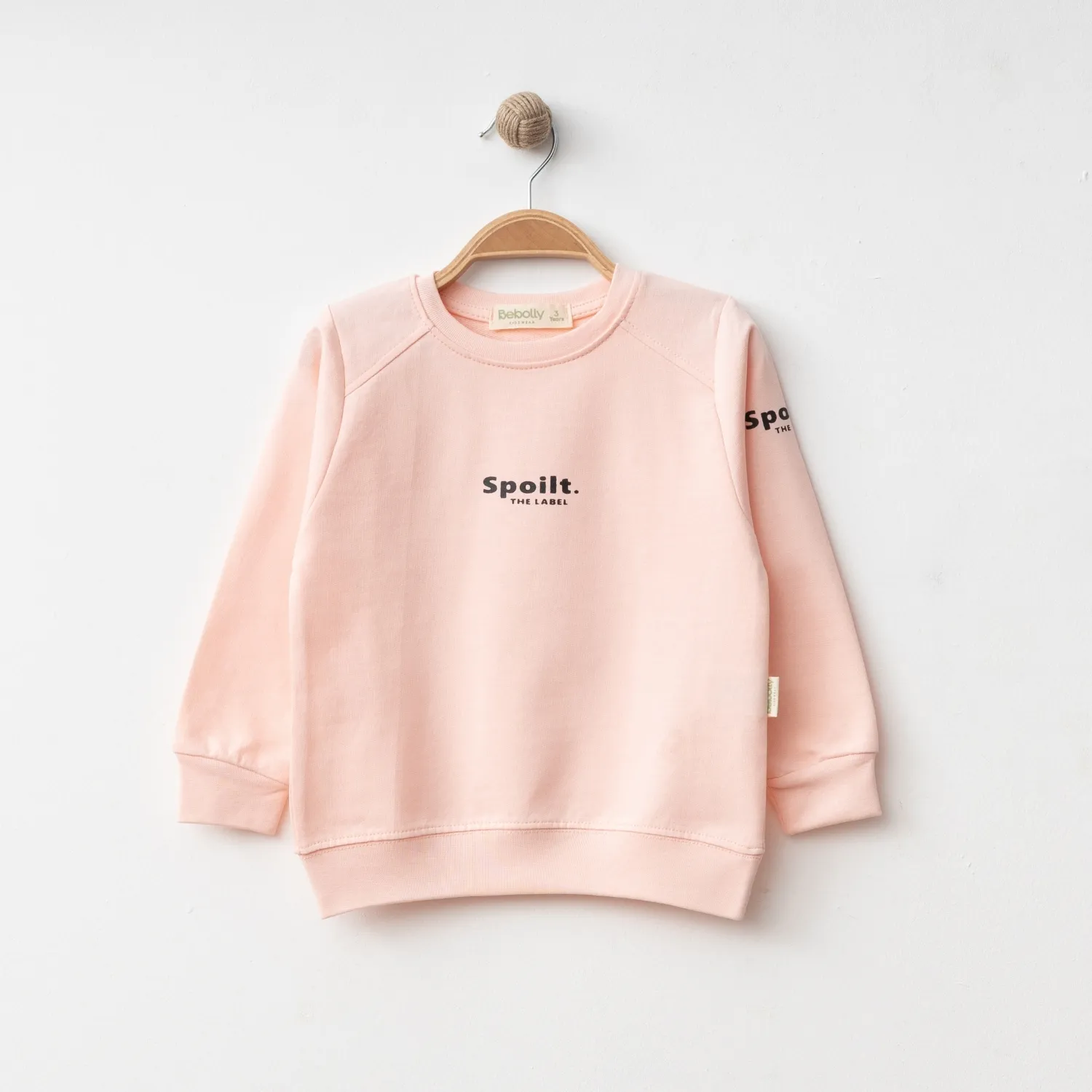Bebolly Sweatshirt Spoilt Baskılı Pudra