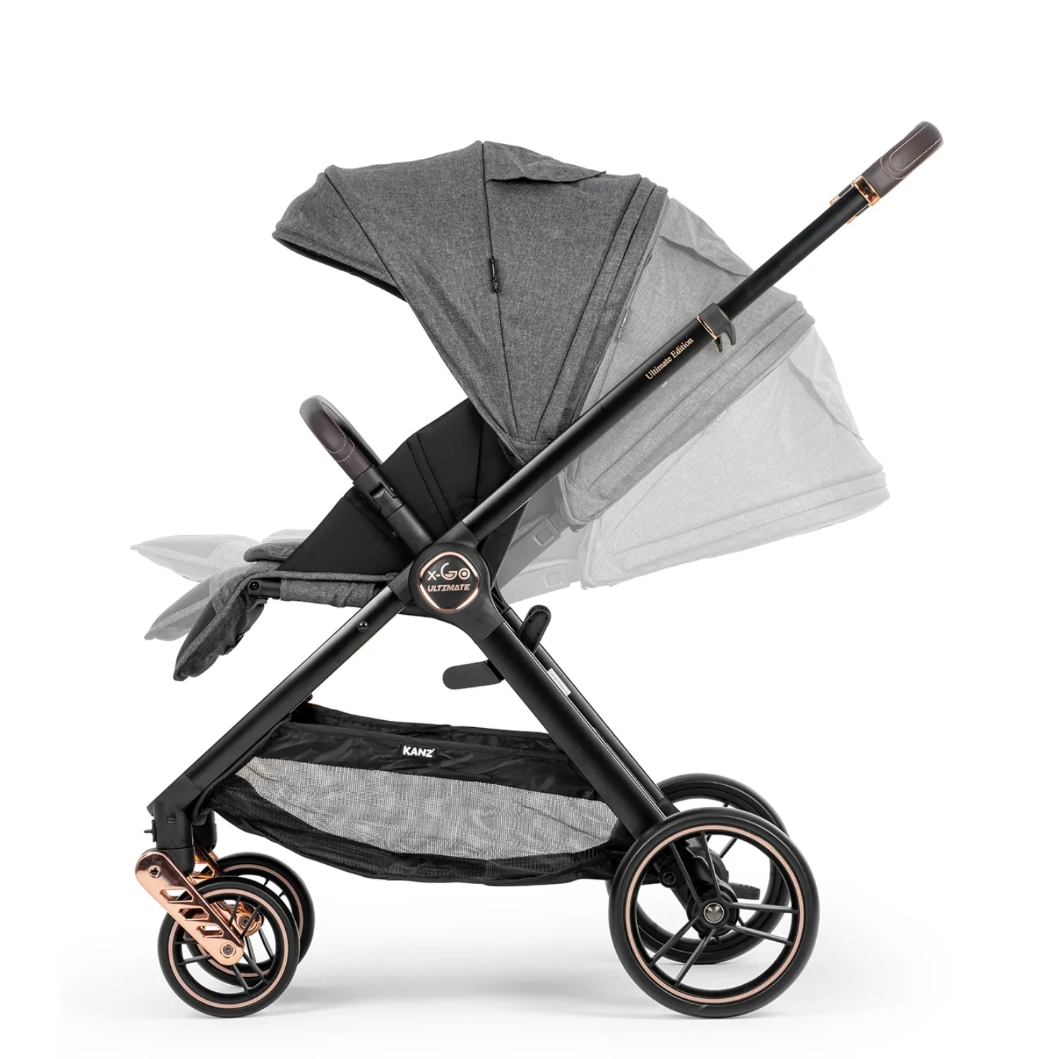 Kanz X-Go Ultimate Travel Sistem Bebek Arabası Rose Gold Gri