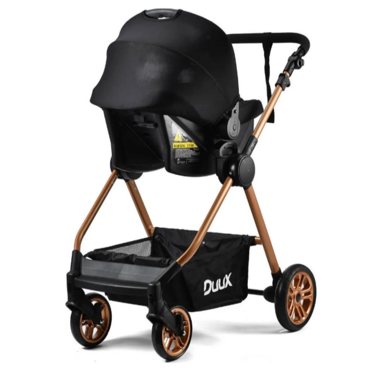 Duux Apex Plus Travel Sistem Bebek Arabası Gold Siyah