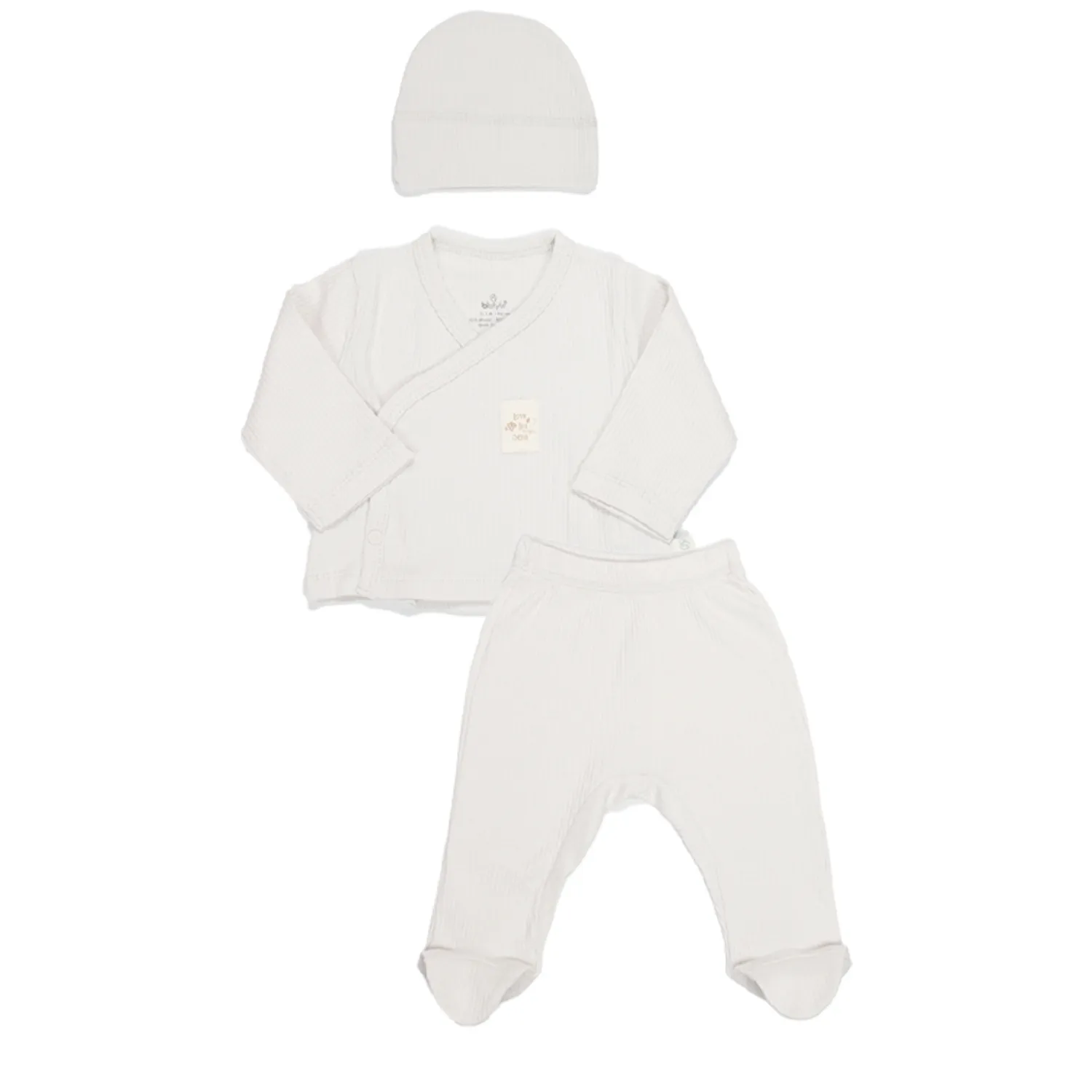 Bistyle Zıbın Takımı 3lü Modal Lovely Fishing Ekru Bistyle Zıbın Takımı 3lü Modal Lovely Fishing Ekru