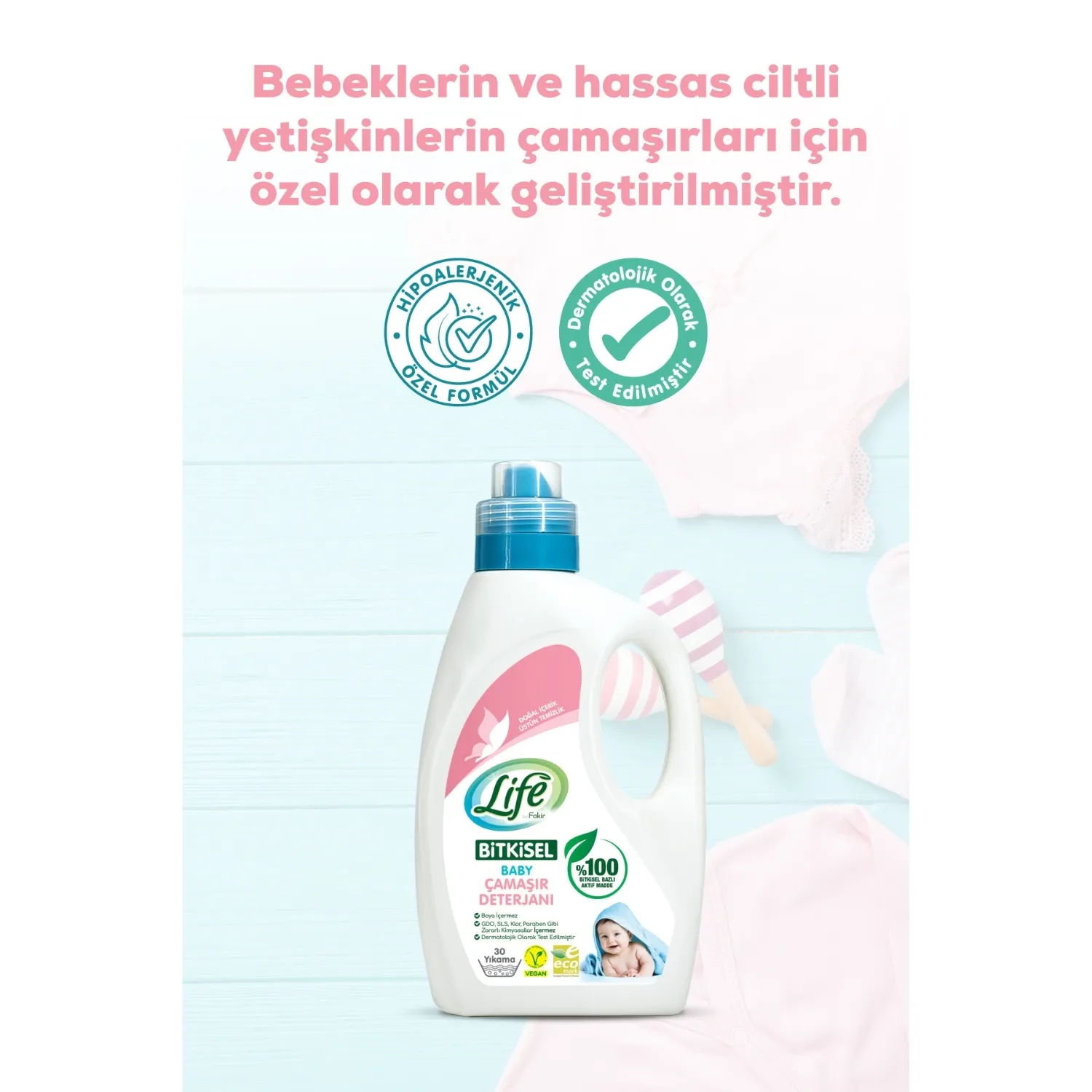 Life by Fakir Baby Bitkisel Bazlı Sıvı Çamaşır Deterjanı 1500 ml Life by Fakir Baby Bitkisel Bazlı Sıvı Çamaşır Deterjanı 1500 ml