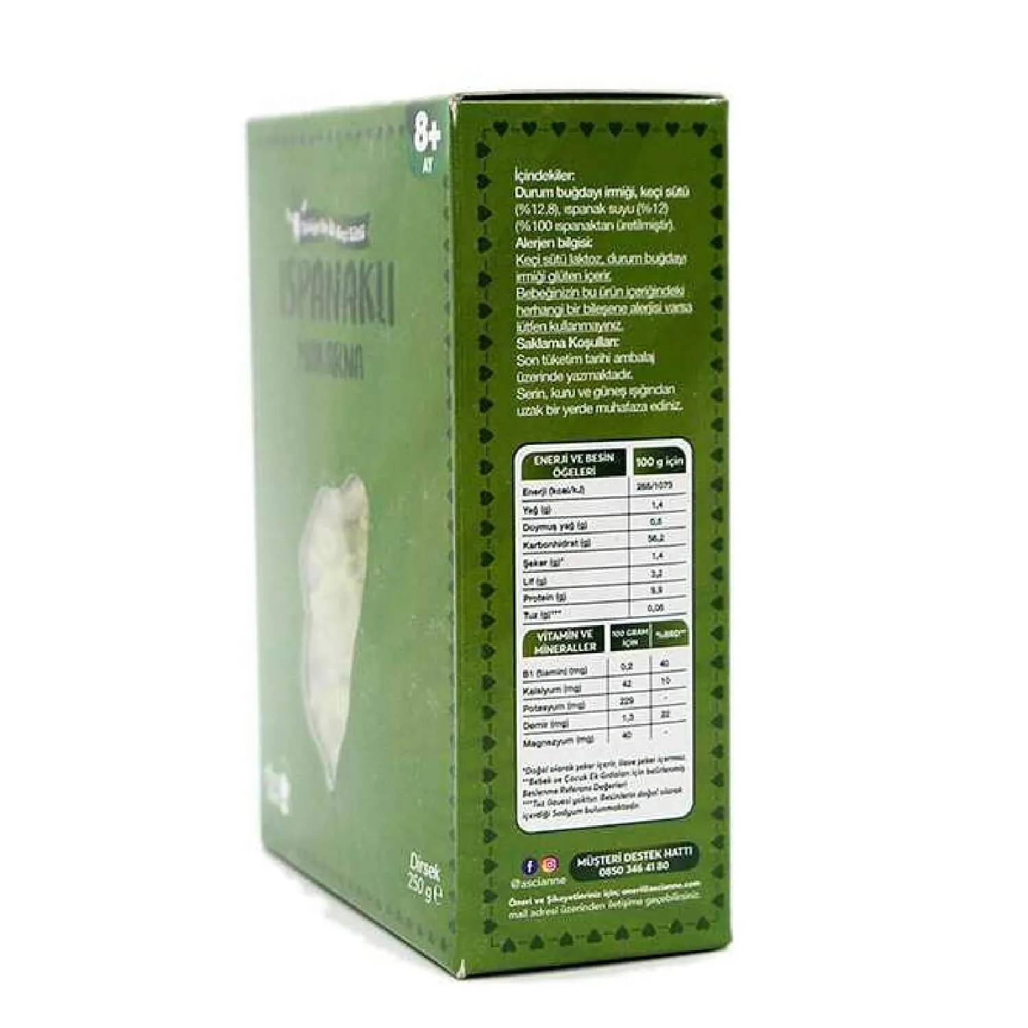 Aşçı Anne Ispanaklı Makarna (Dirsek) 250 gr