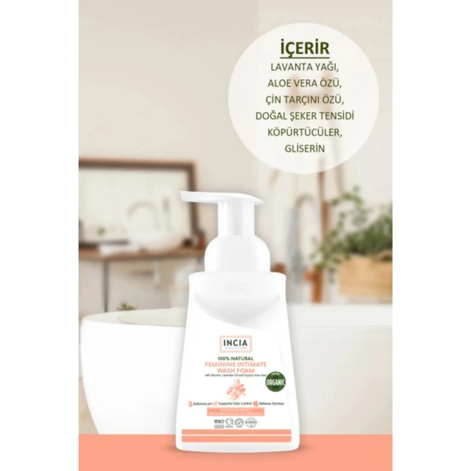 Incia Kadınlar İçin İntim Yıkama Köpüğü 200 ml