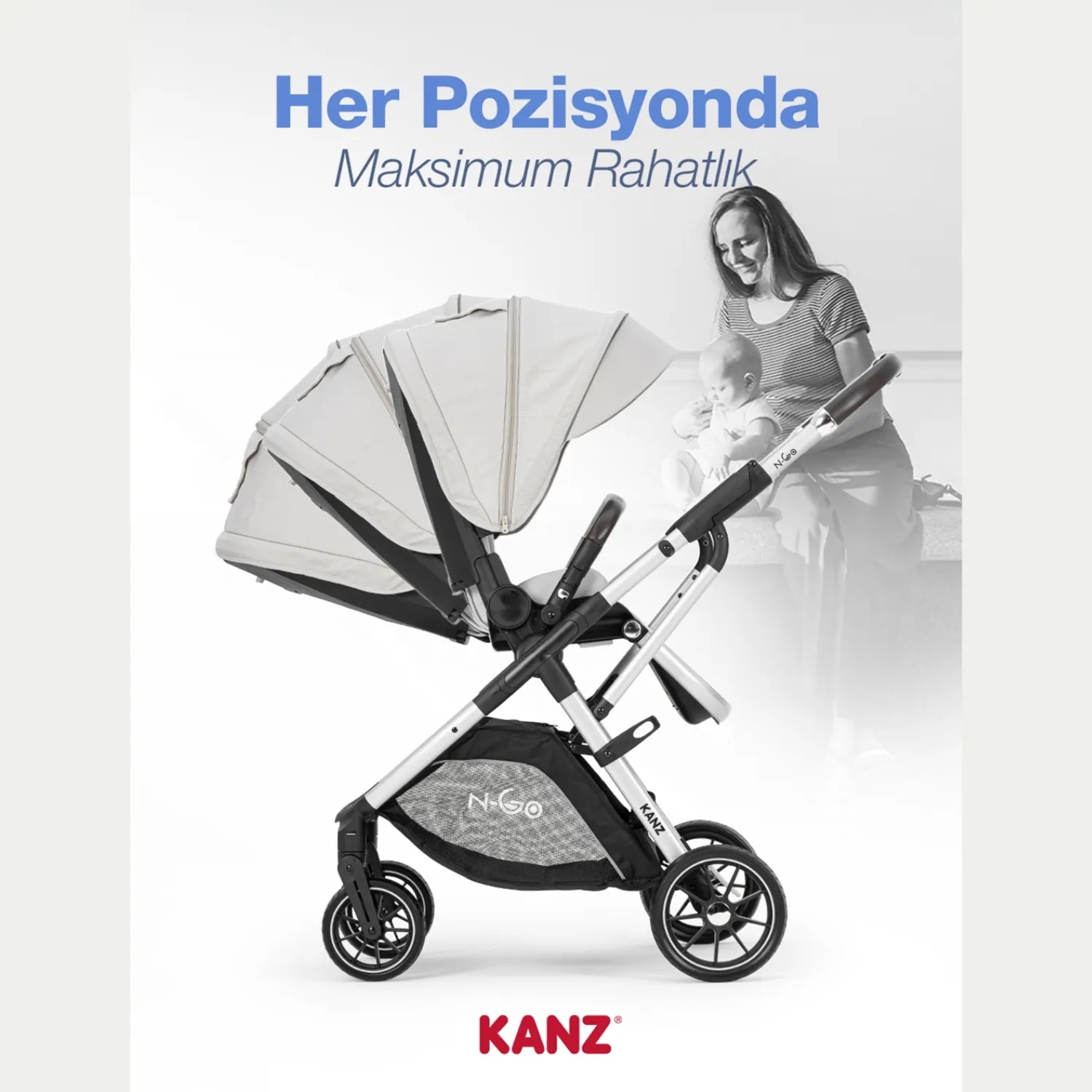 Kanz N-Go Travel Sistem Bebek Arabası Bej